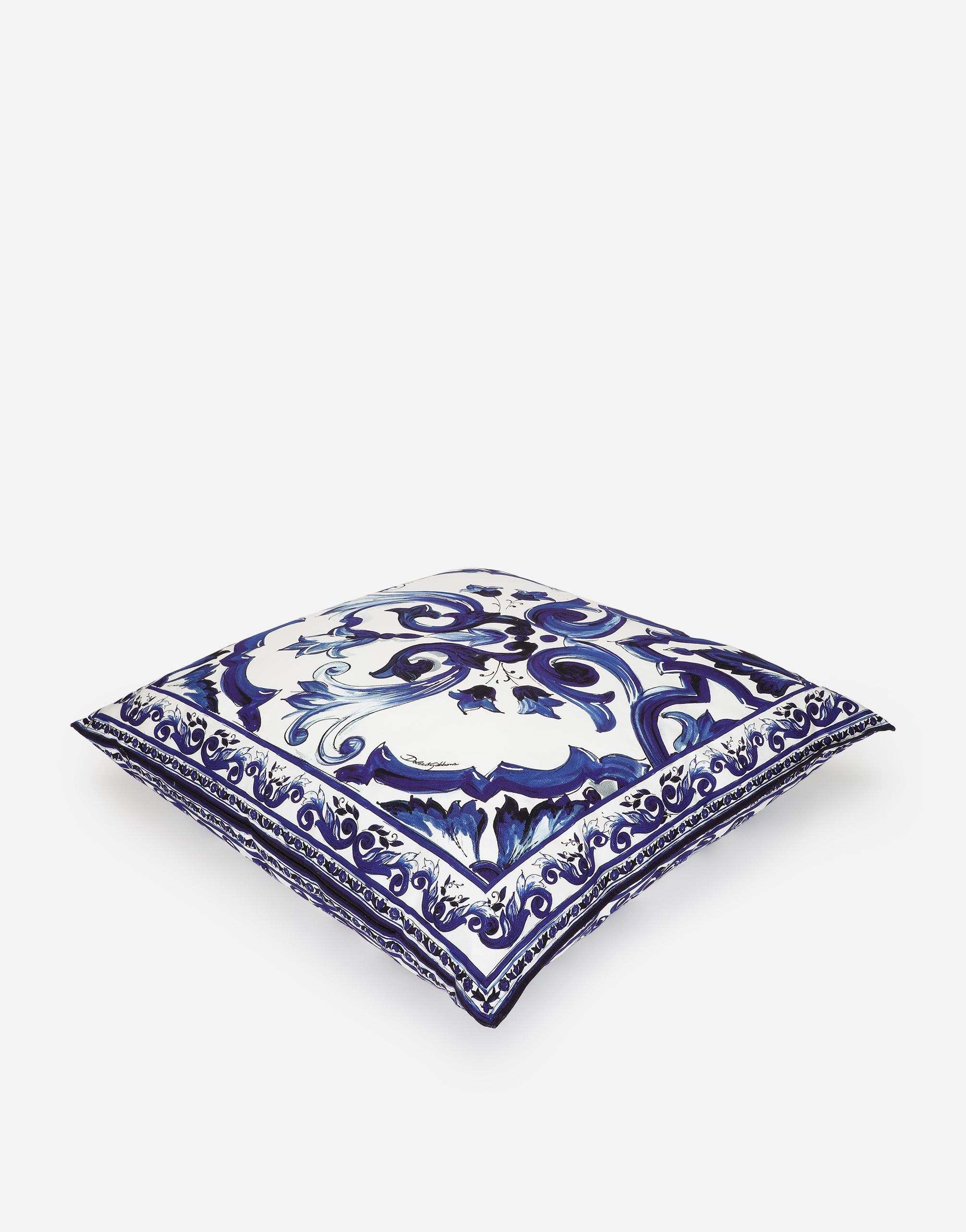 Dolce & Gabbana Canvas Cushion Large In Multicolor