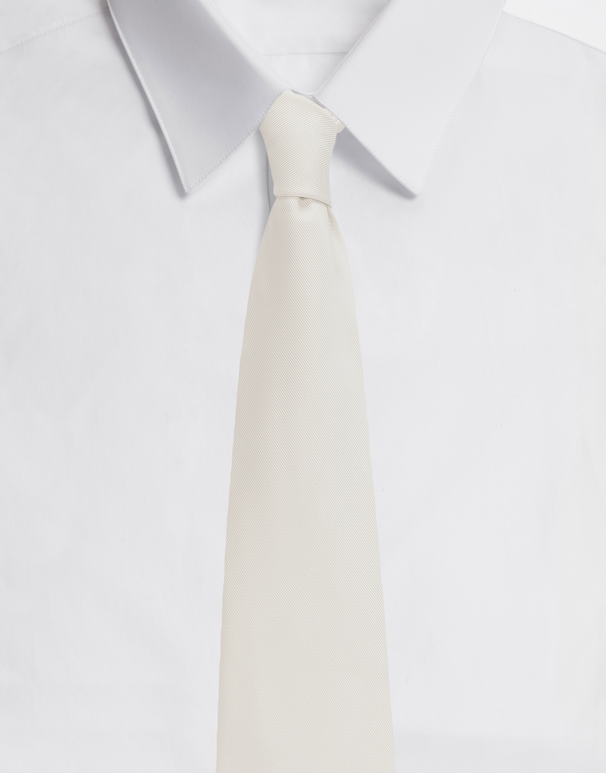 Dolce & Gabbana 12-cm Silk Faille Blade Tie In White
