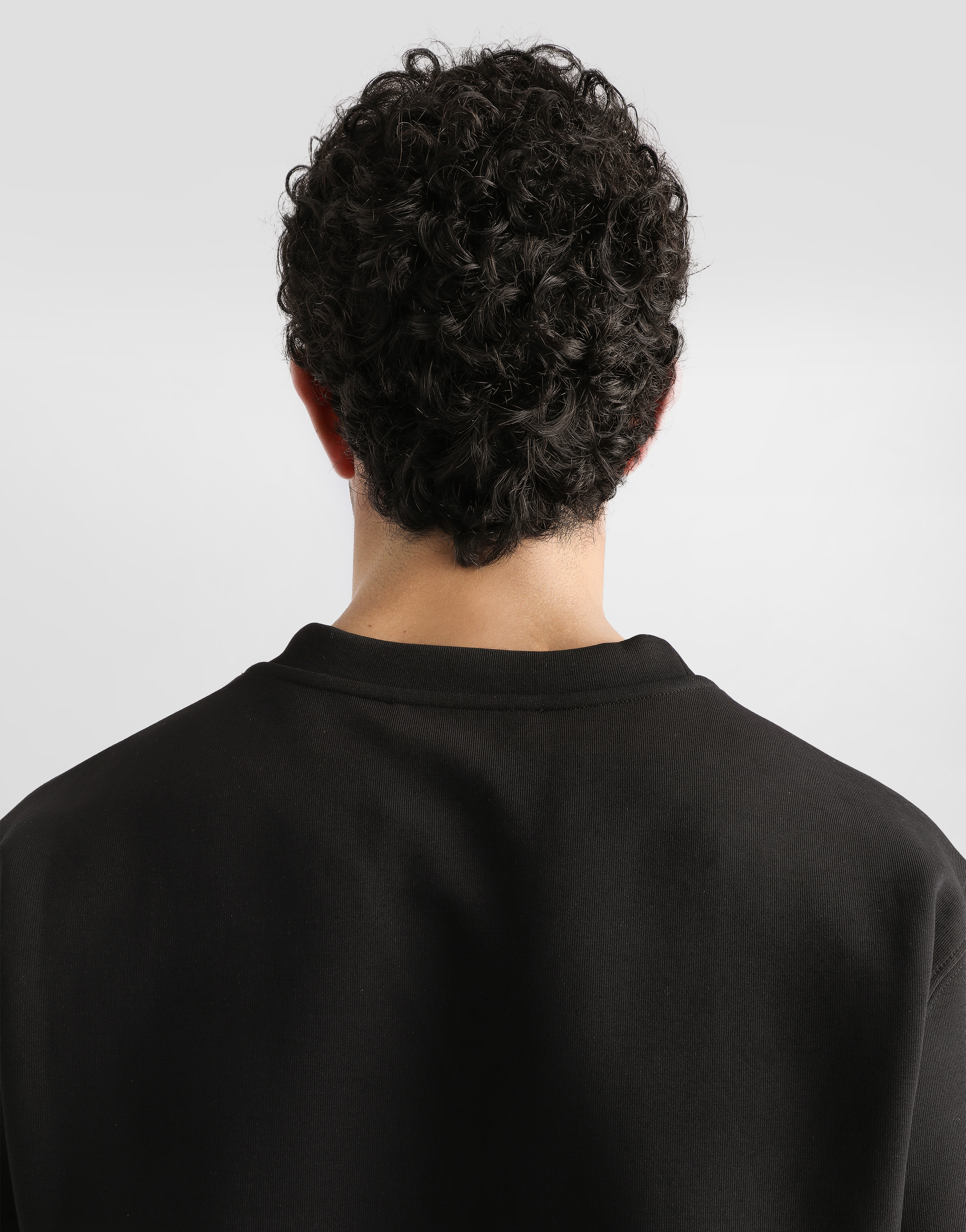 Dolce & Gabbana Crown And Bee Cotton-blend Sweatshirt In Black