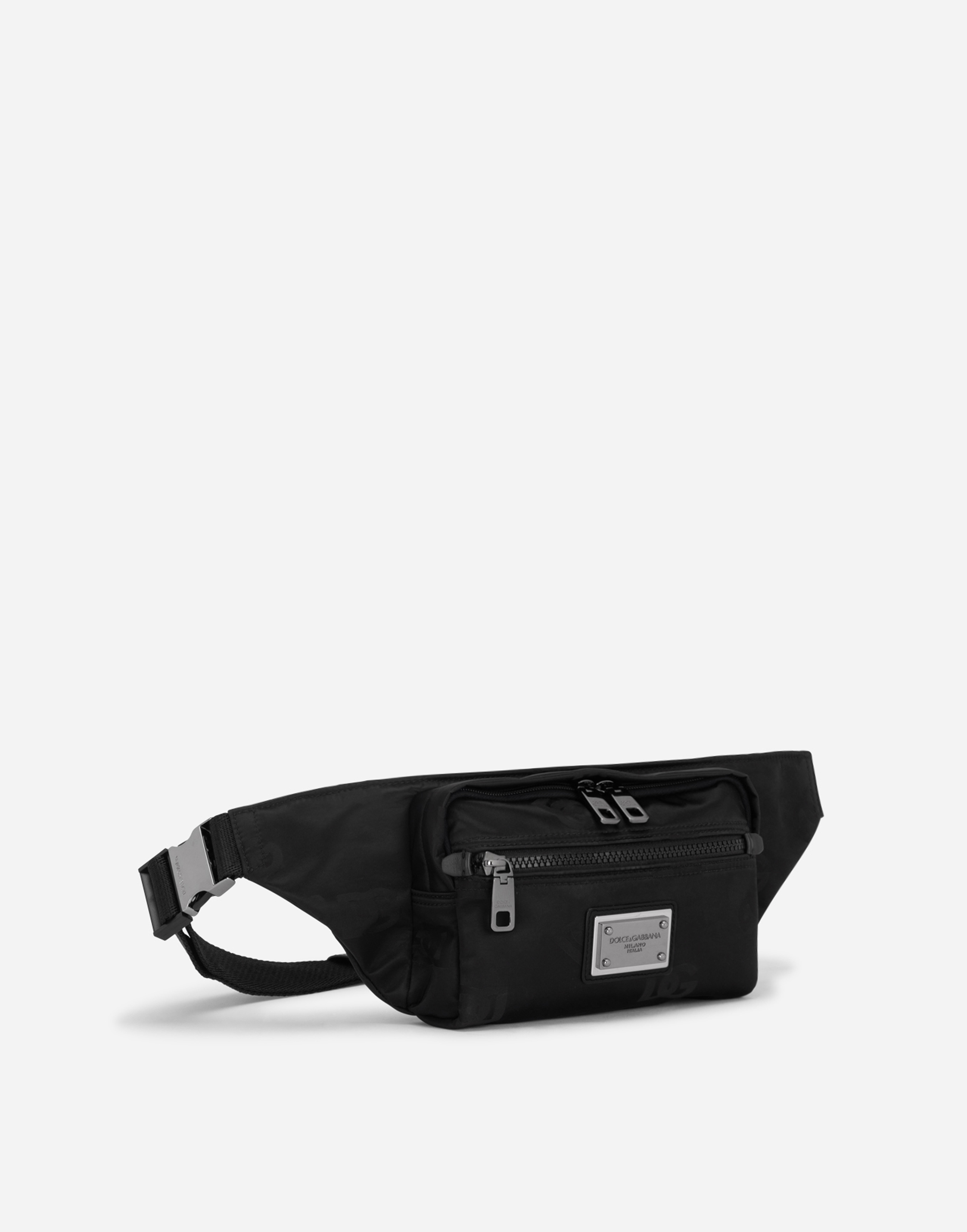 DOLCE & GABBANA SMALL NYLON BELT BAG WITH LOGO