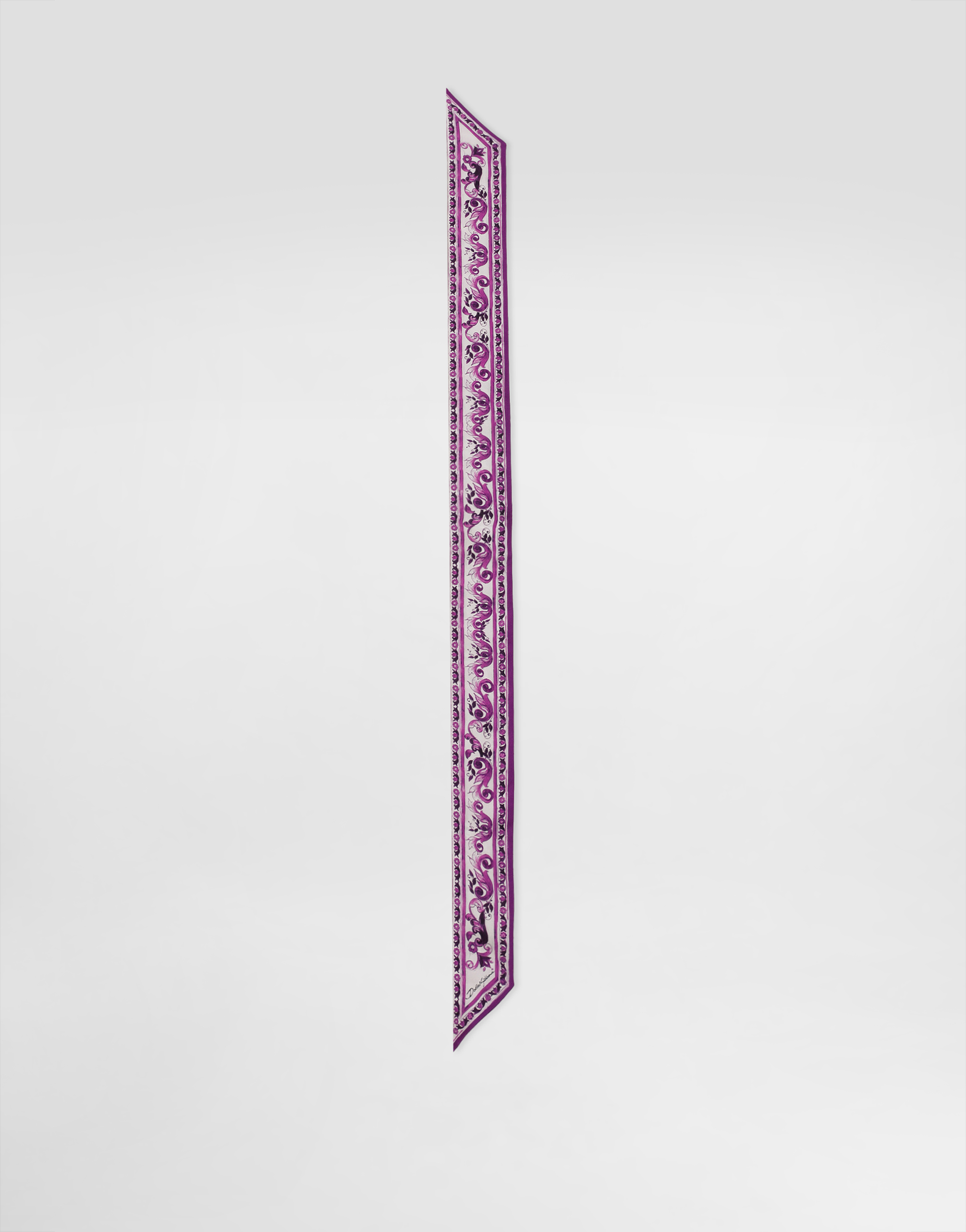 Dolce & Gabbana Maiolica Print Scarf In Purple