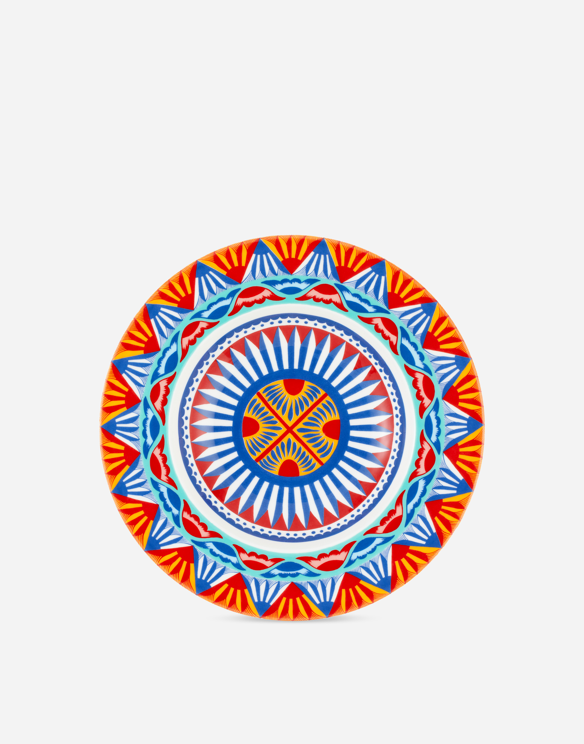 Dolce & Gabbana Set 2 Soup Plates In Fine Porcelain Multicolor Unisex Onesize In Multicolor
