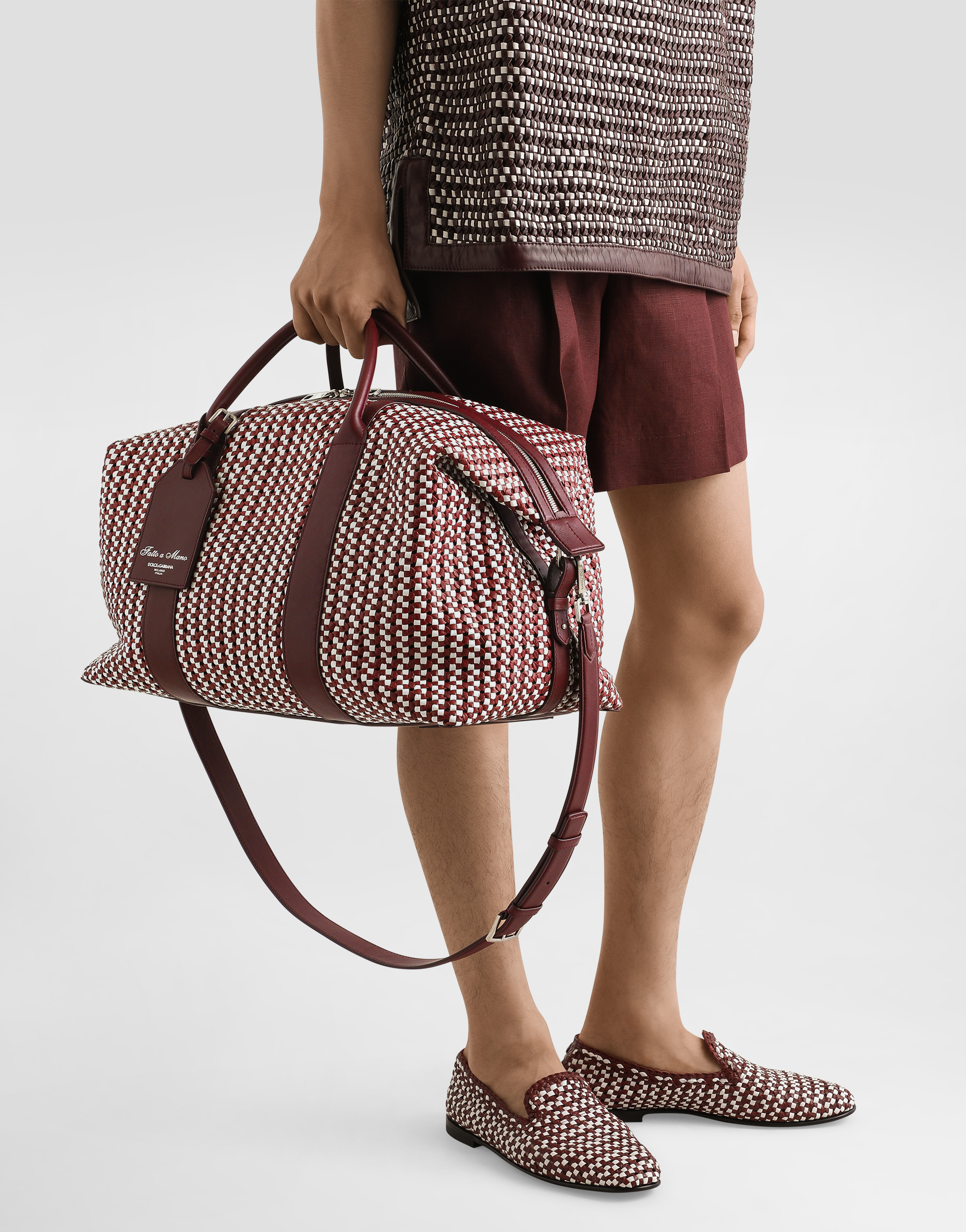 Leather travel bag