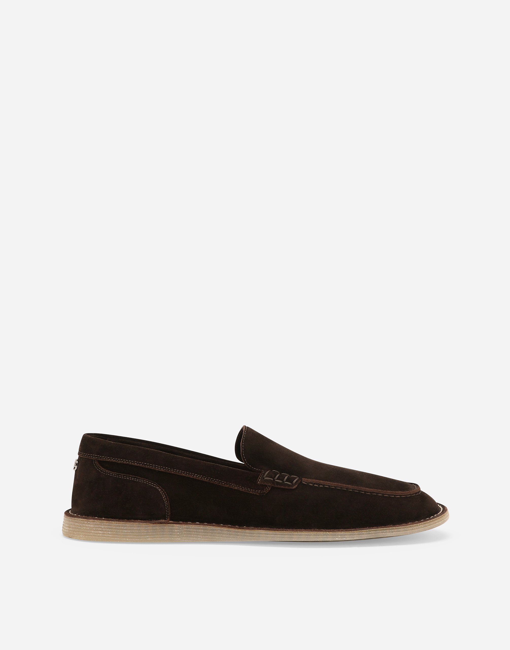 Dolce & Gabbana Suede Loafers - Man Driver Shoes And Loafers Brown