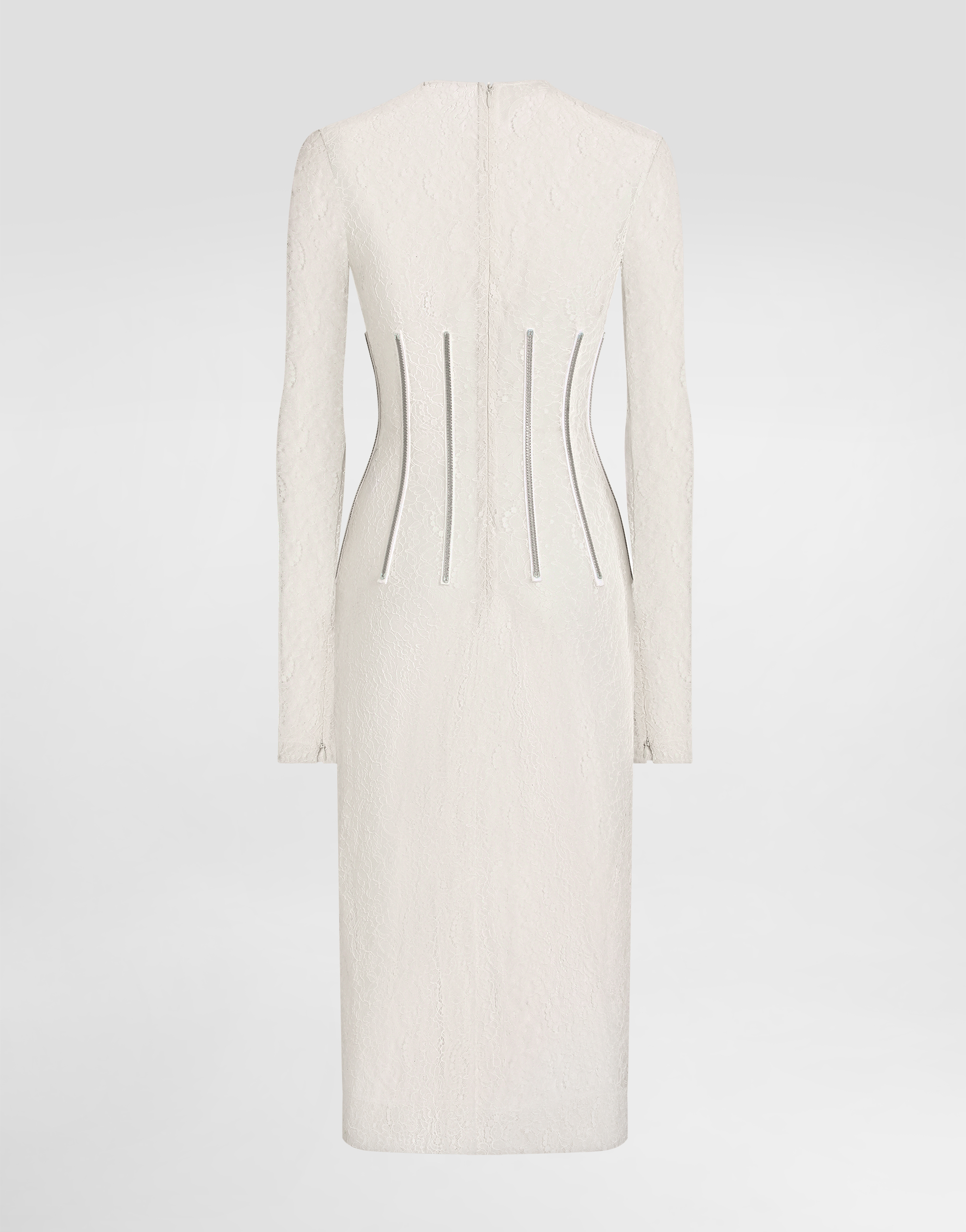 Dolce & Gabbana Corded-lace Midi Dress In White