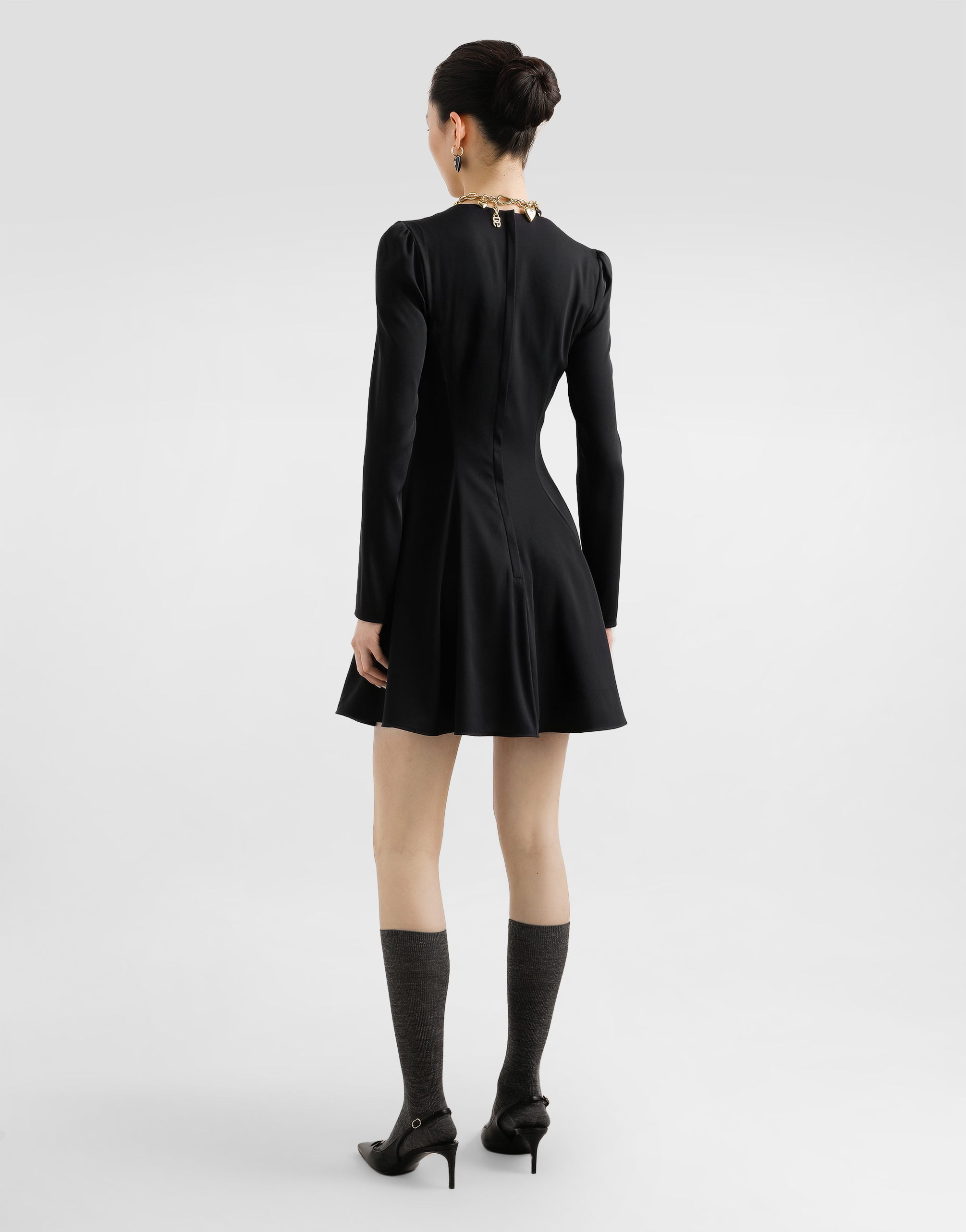 Godet line cady dress