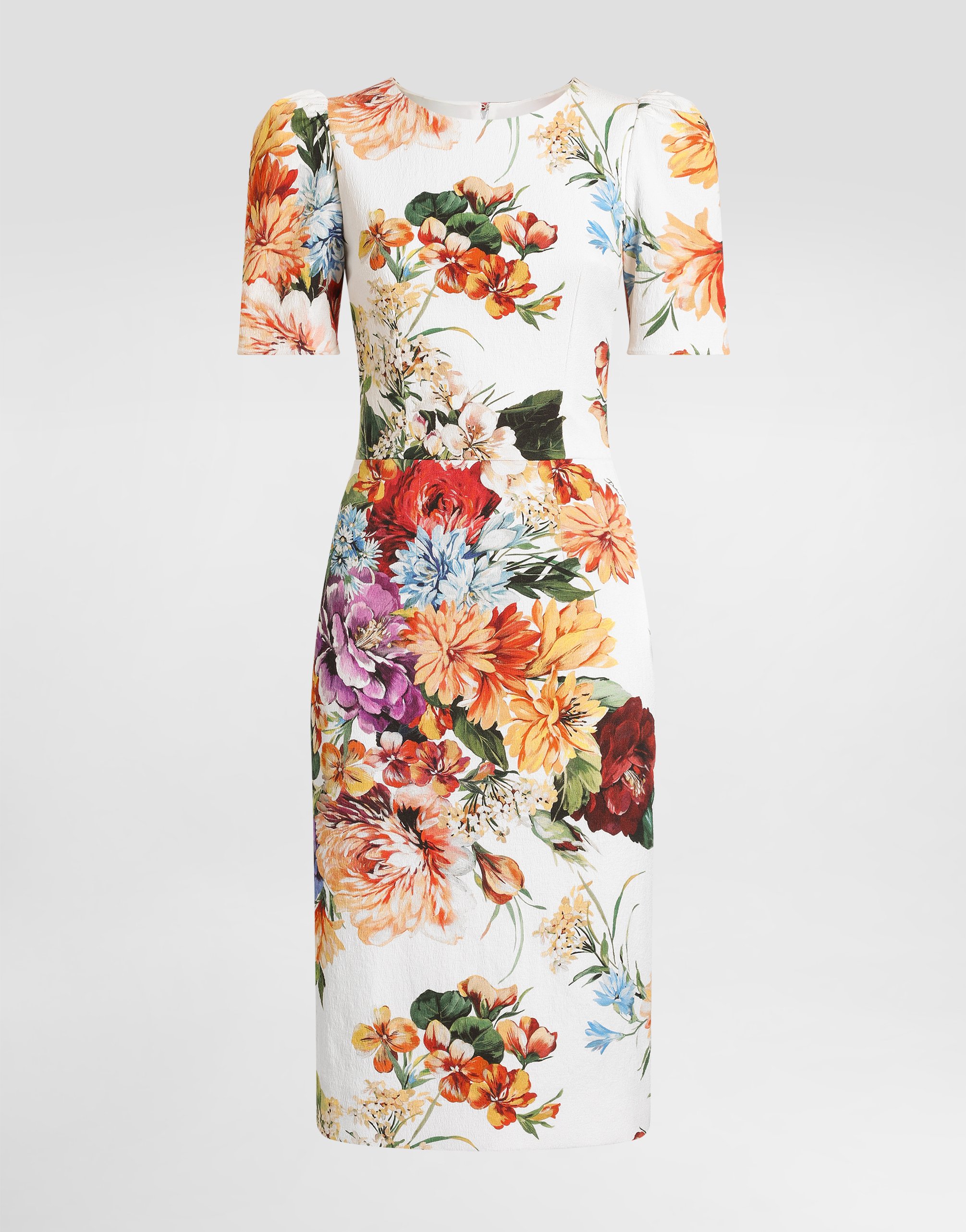 Dolce & Gabbana Bouquet-print Dress In Cretonne - Woman Dresses Print