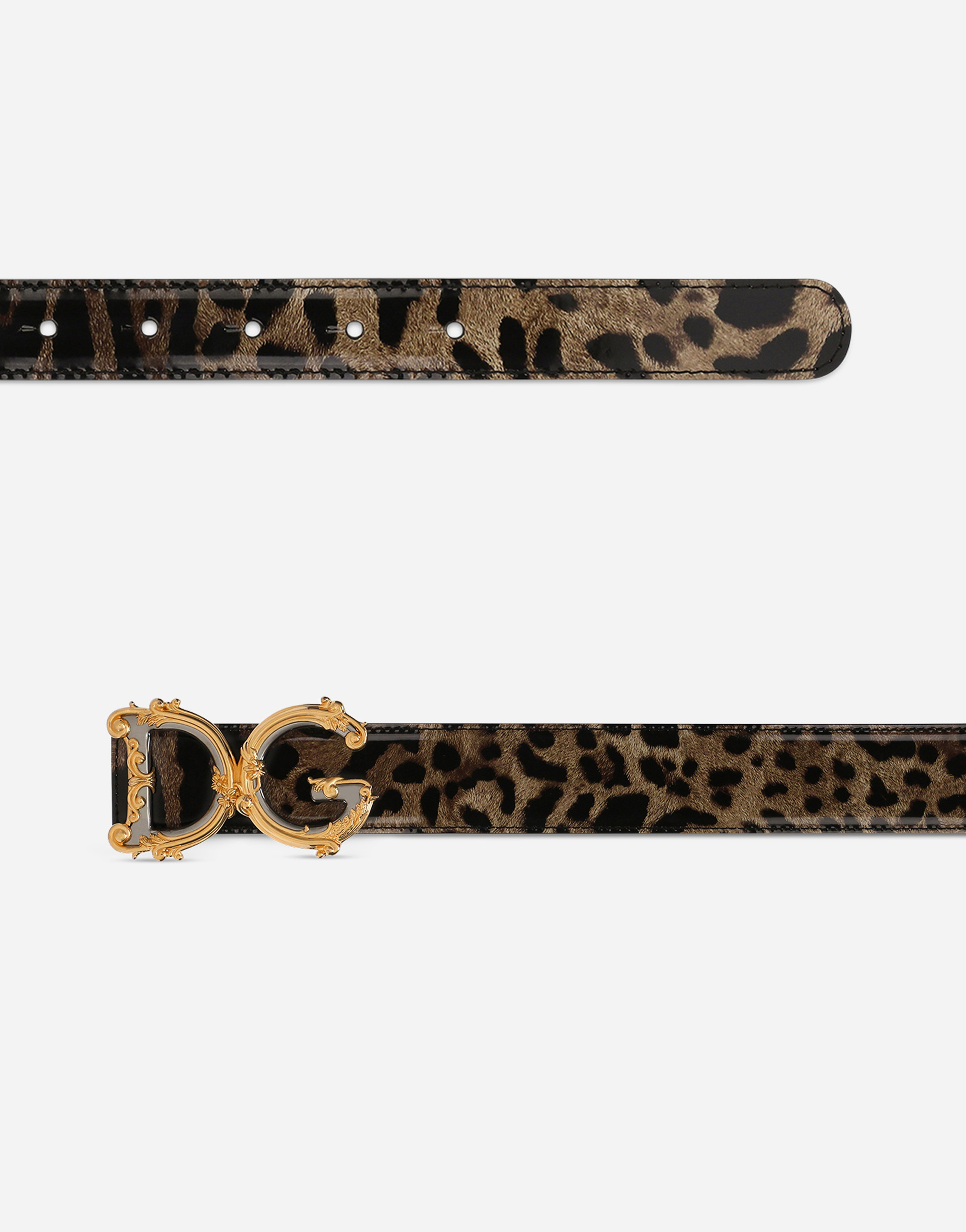 Shop Dolce & Gabbana Dg Girls Belt In Animal Print