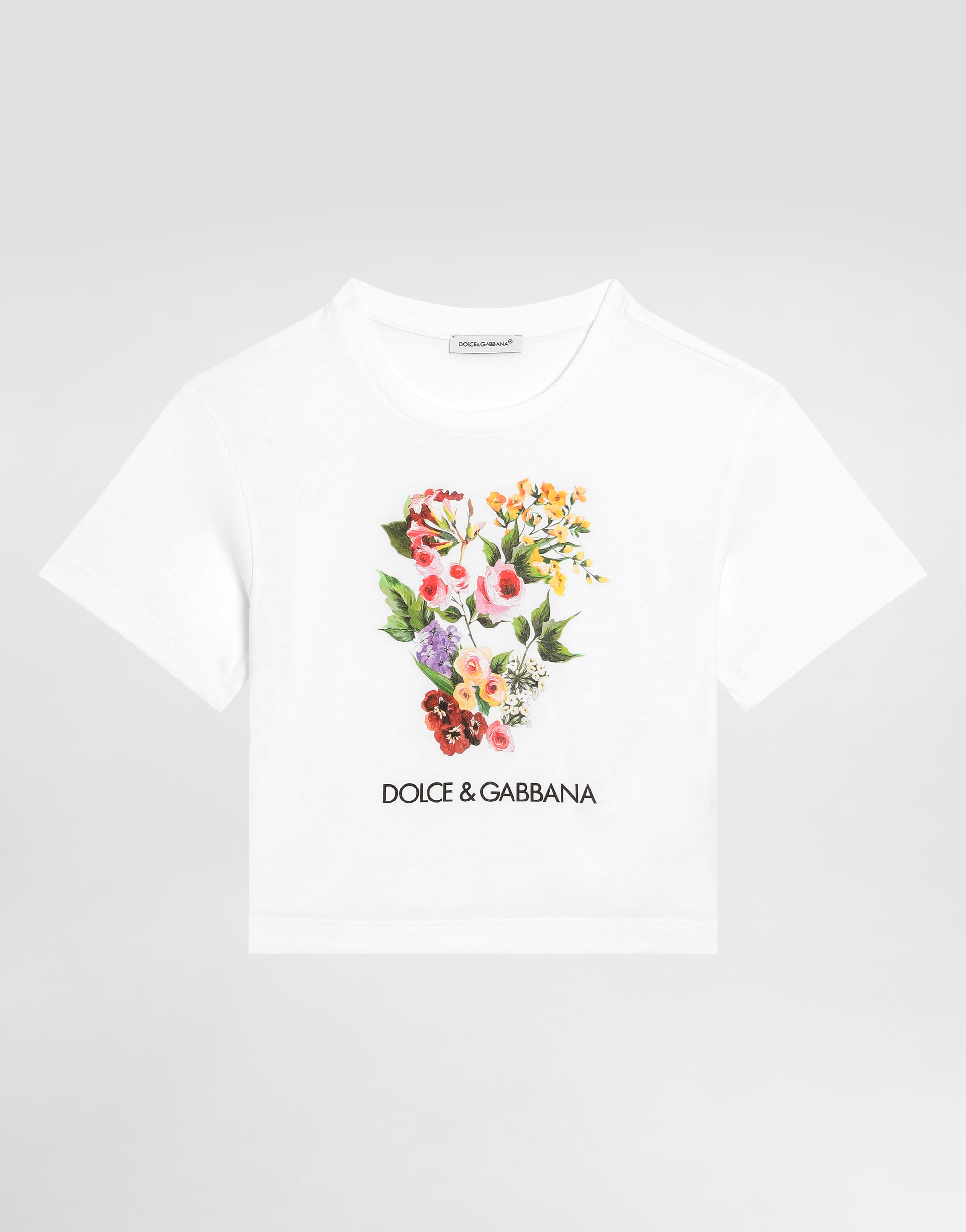 Jersey T-shirt with mixed floral print