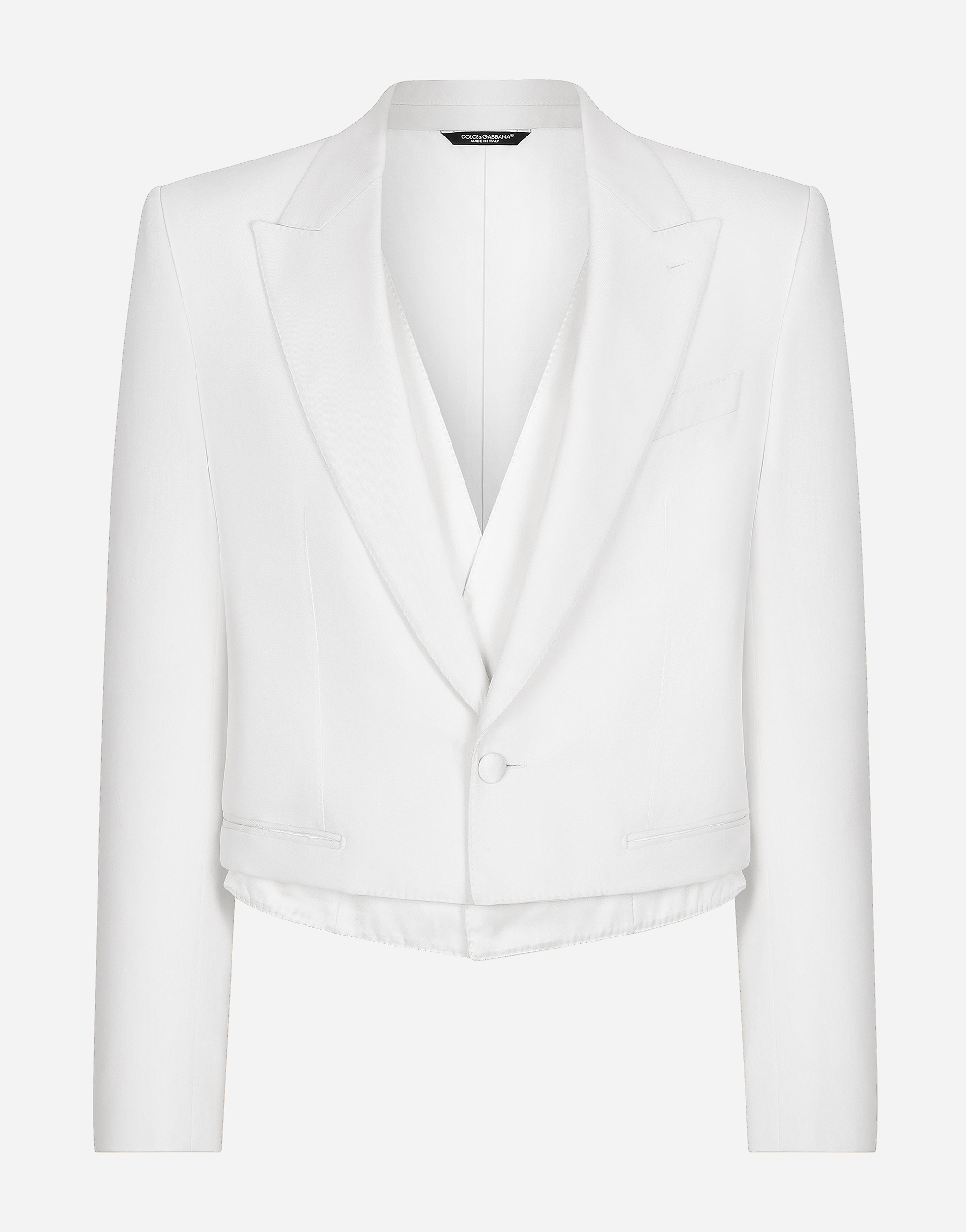 Dolce & Gabbana Single-breasted Sicilia-fit Jacket With Faux Vest - Man Suits And Blazers White