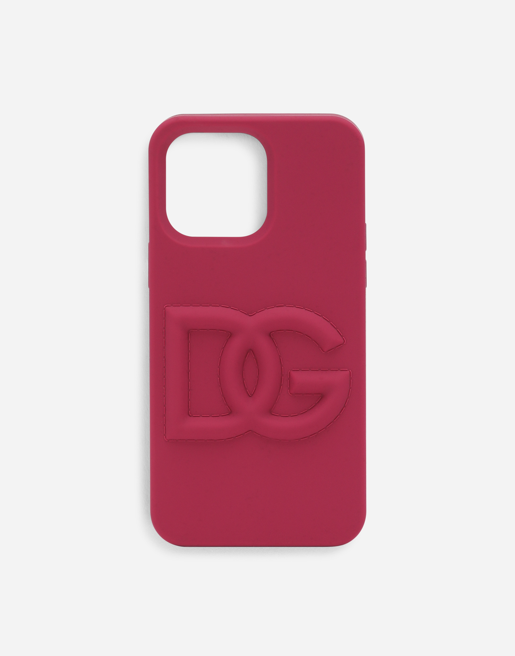 Dolce & Gabbana Cover Dg Logo Iphone 14 Pro Max In Gomma In Purple