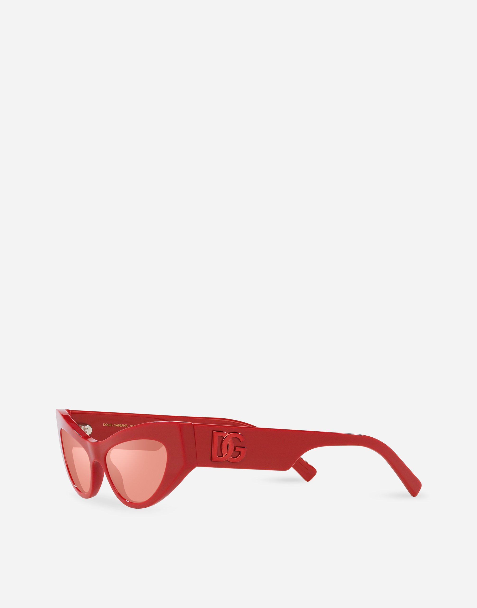 Shop Dolce & Gabbana Dg Logo Sunglasses In Red