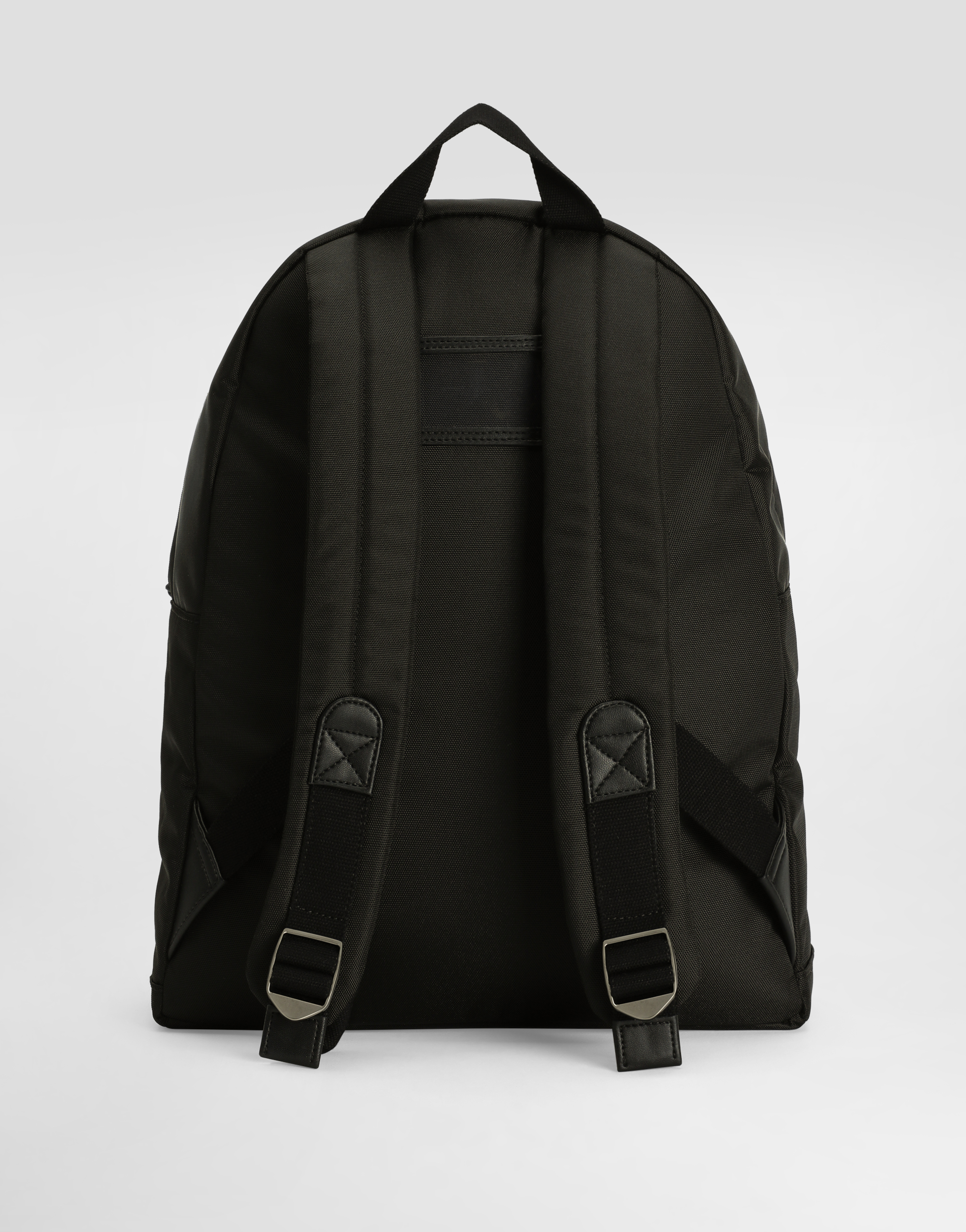 Dolce & Gabbana Nylon Backpack With Patch In Black