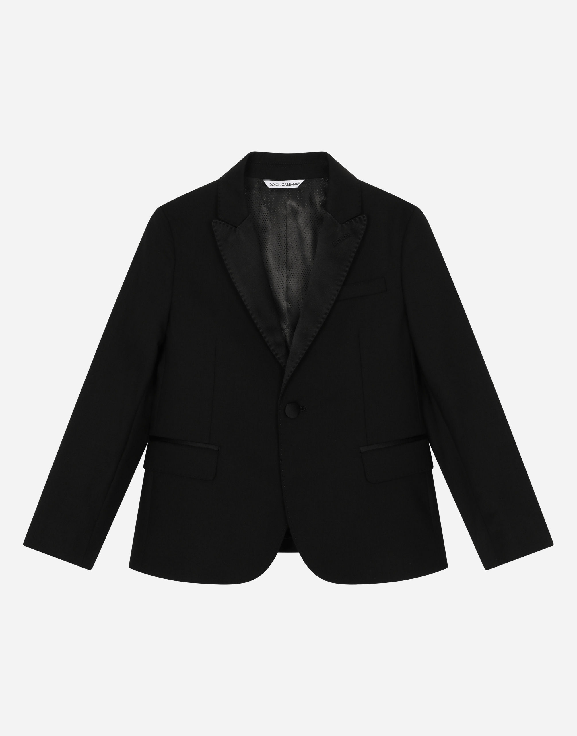 Shop Dolce & Gabbana Single-breasted Tuxedo Suit In Stretch Wool In Black