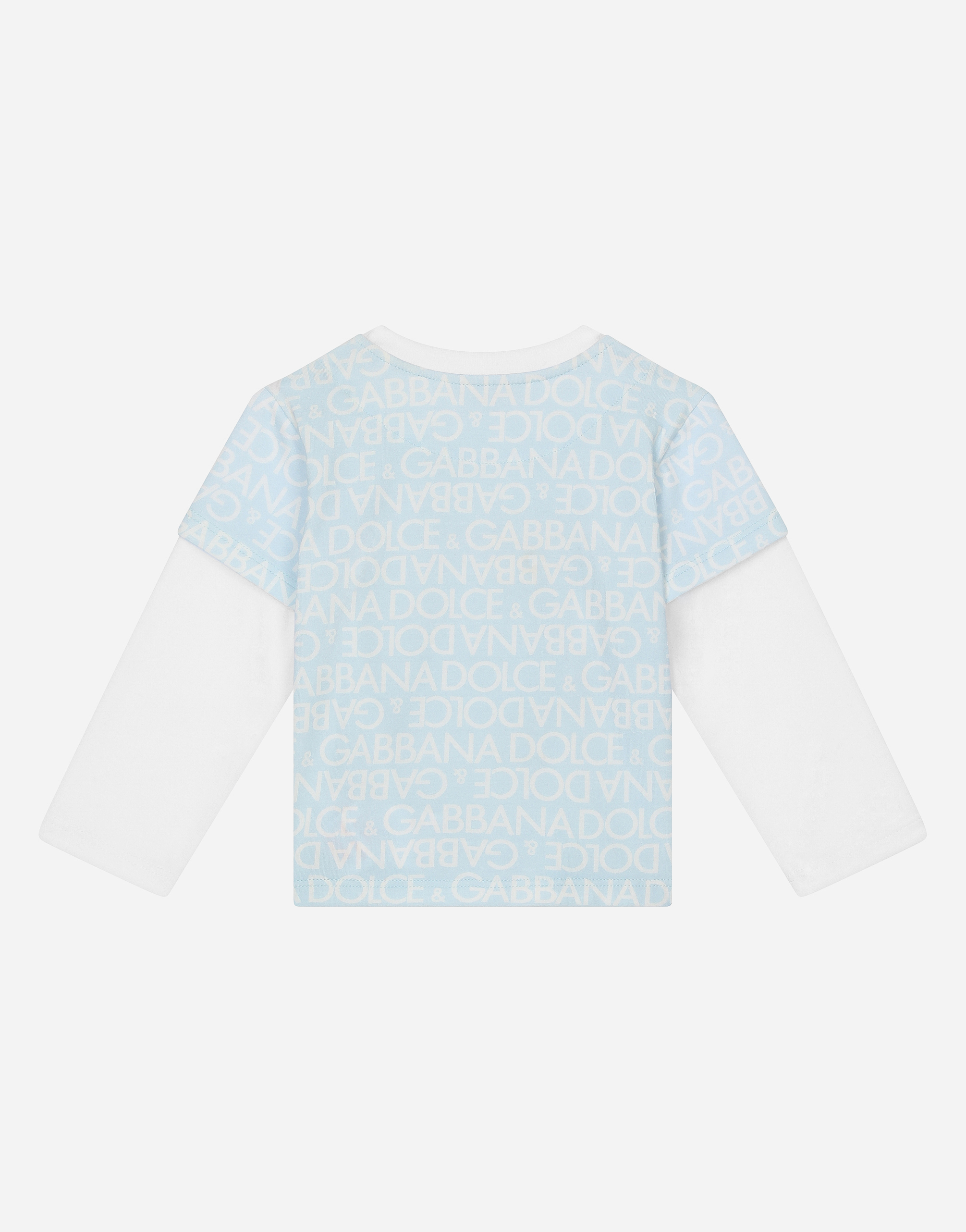 DOLCE & GABBANA PRINTED JERSEY T-SHIRT WITH LONG SLEEVES