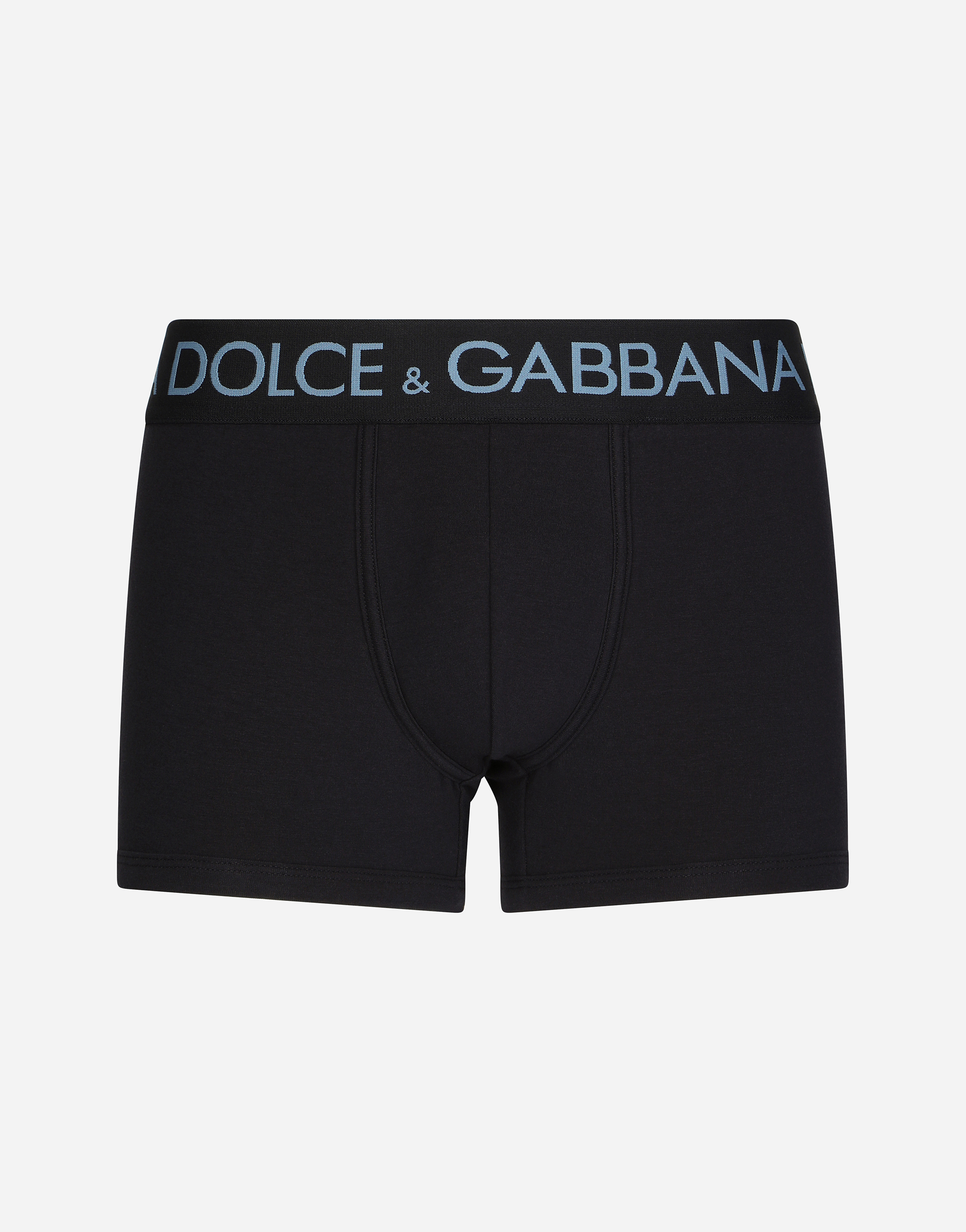 Dolce & Gabbana Two-way-stretch Jersey Boxers In Blue