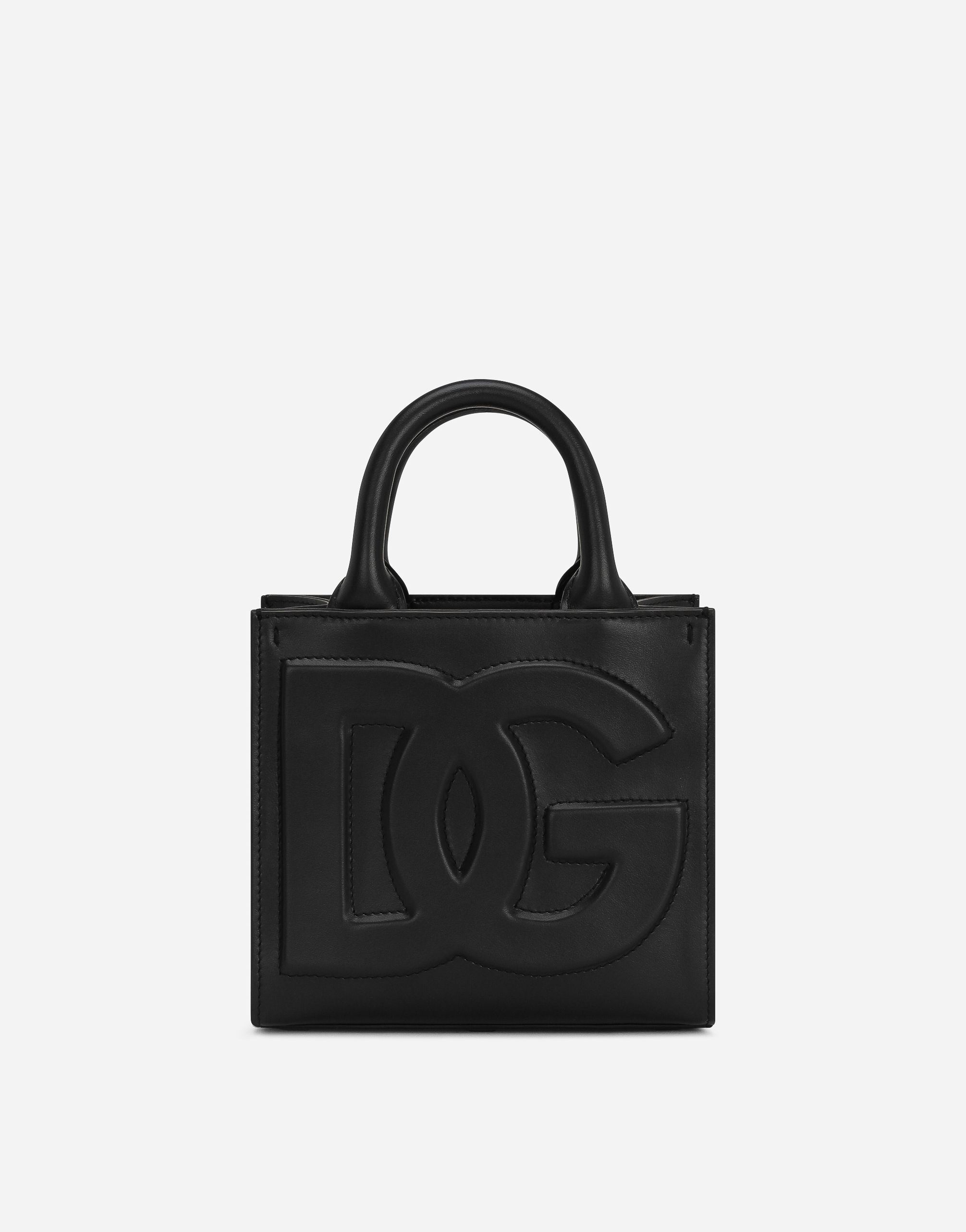 DG Daily Mini Leather Tote Bag in White - Dolce Gabbana