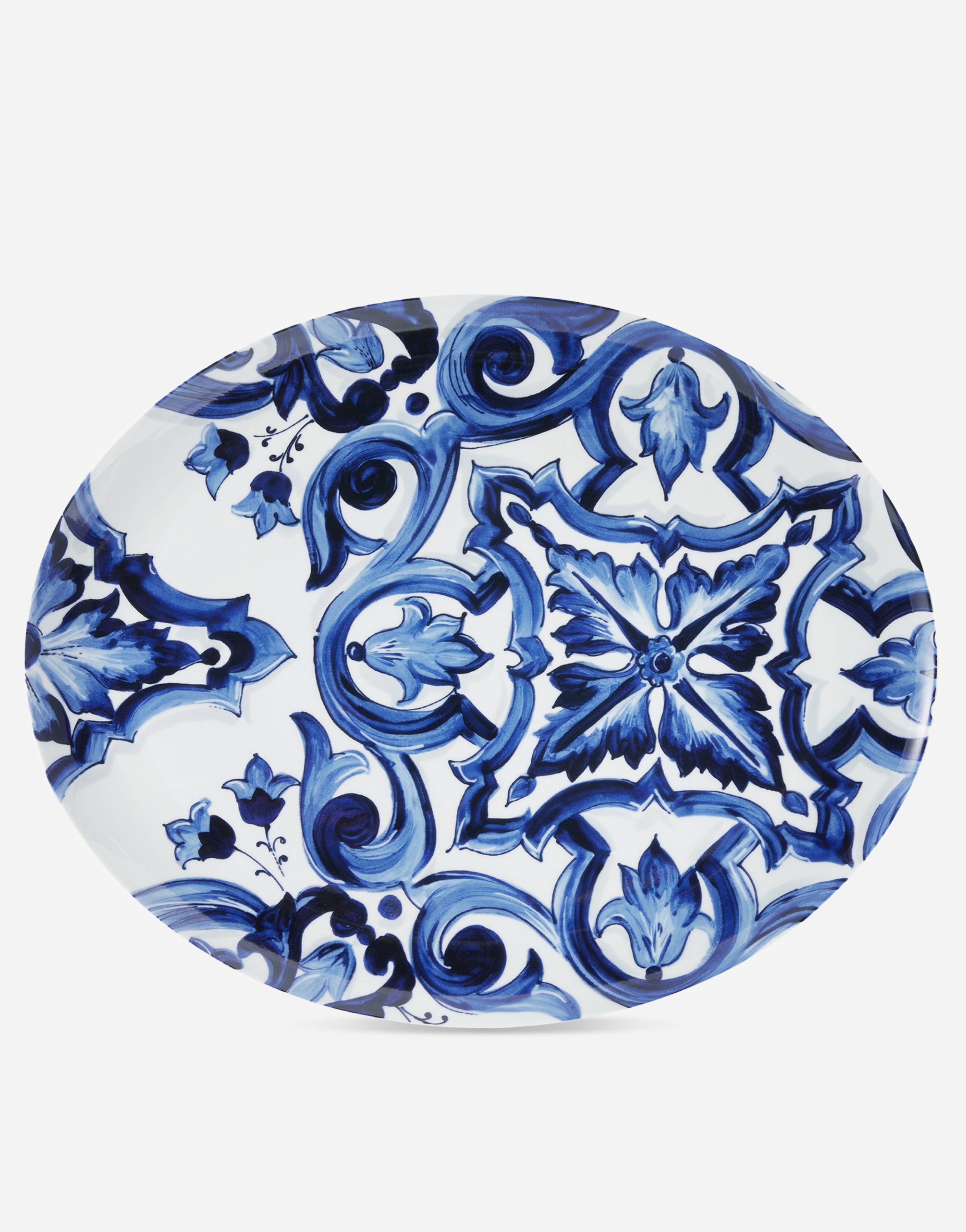 Dolce & Gabbana Porcelain Platter In Multicolor
