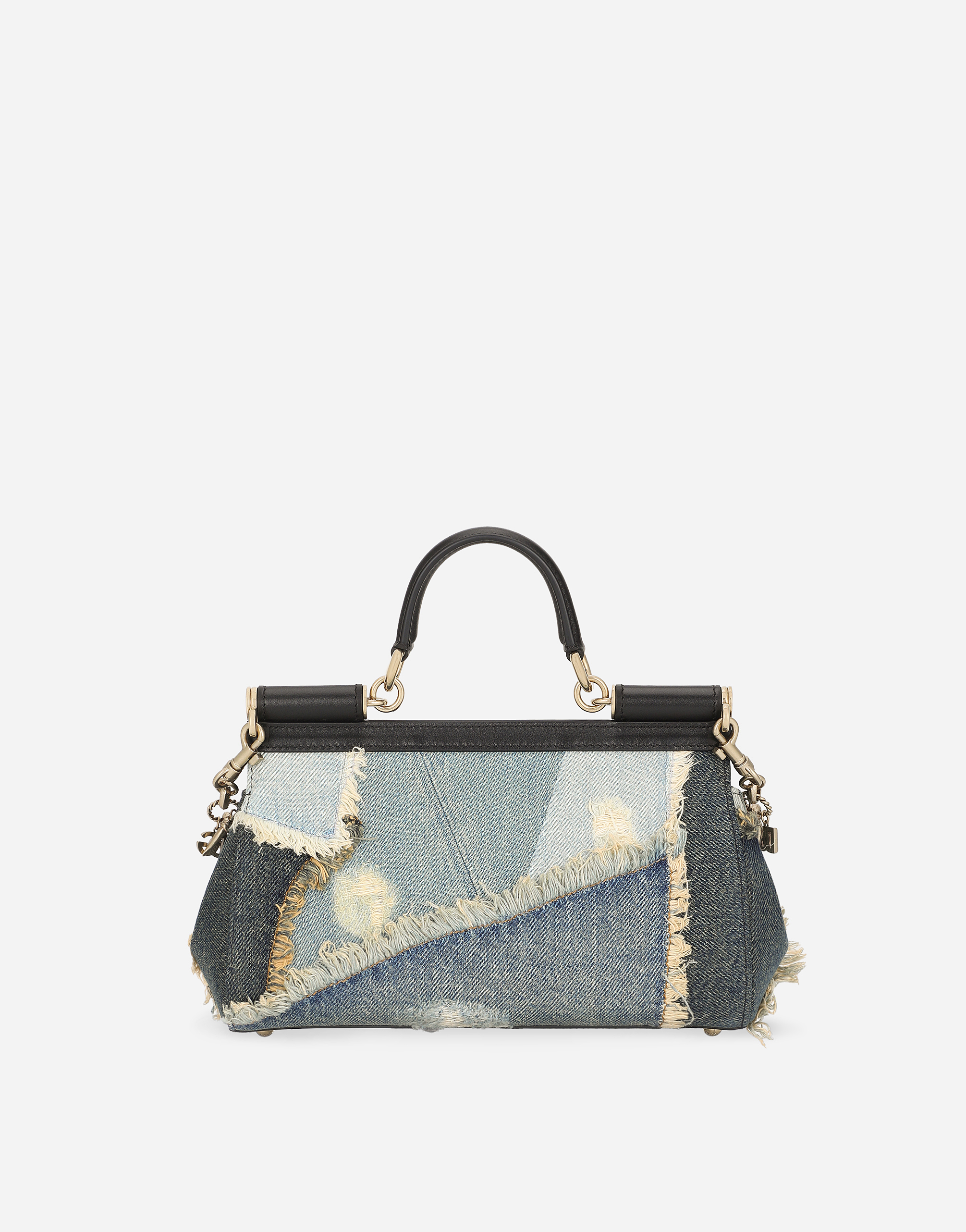 Dolce & Gabbana Elongated Medium Sicily Handbag In Blue