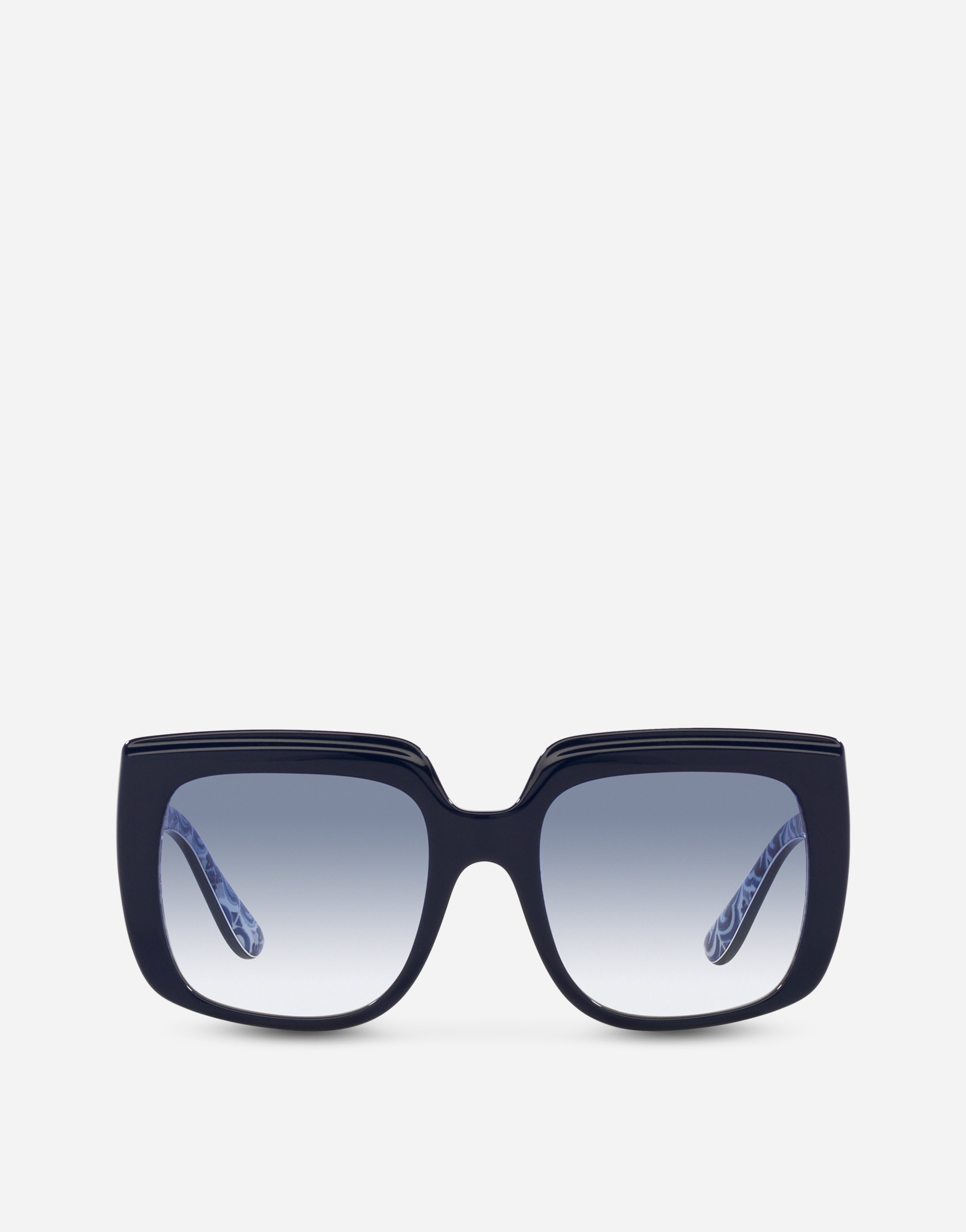 Dolce & Gabbana New Print Sunglasses - Woman Sunglasses Blue Nevy On Maiolica Onesize