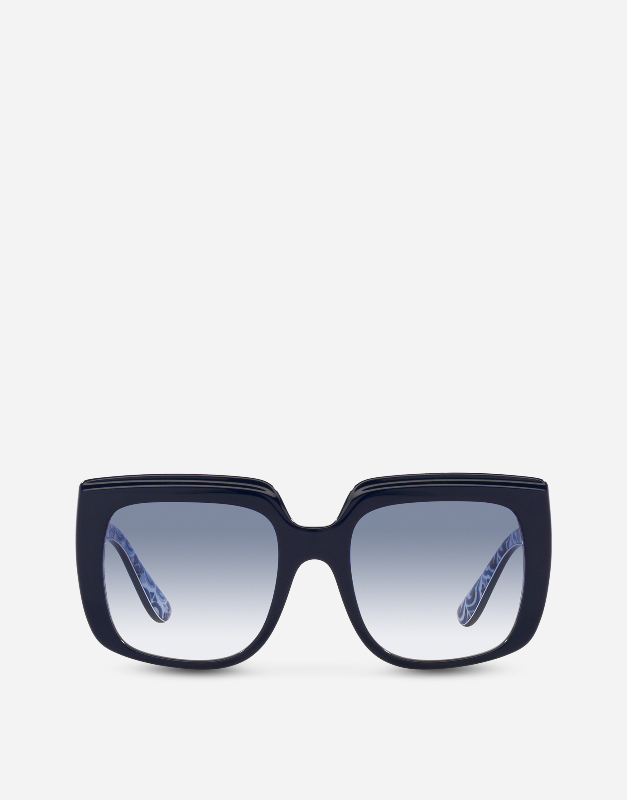 Dolce & Gabbana New Print Sunglasses - Woman Sunglasses Blue Nevy On Maiolica Onesize