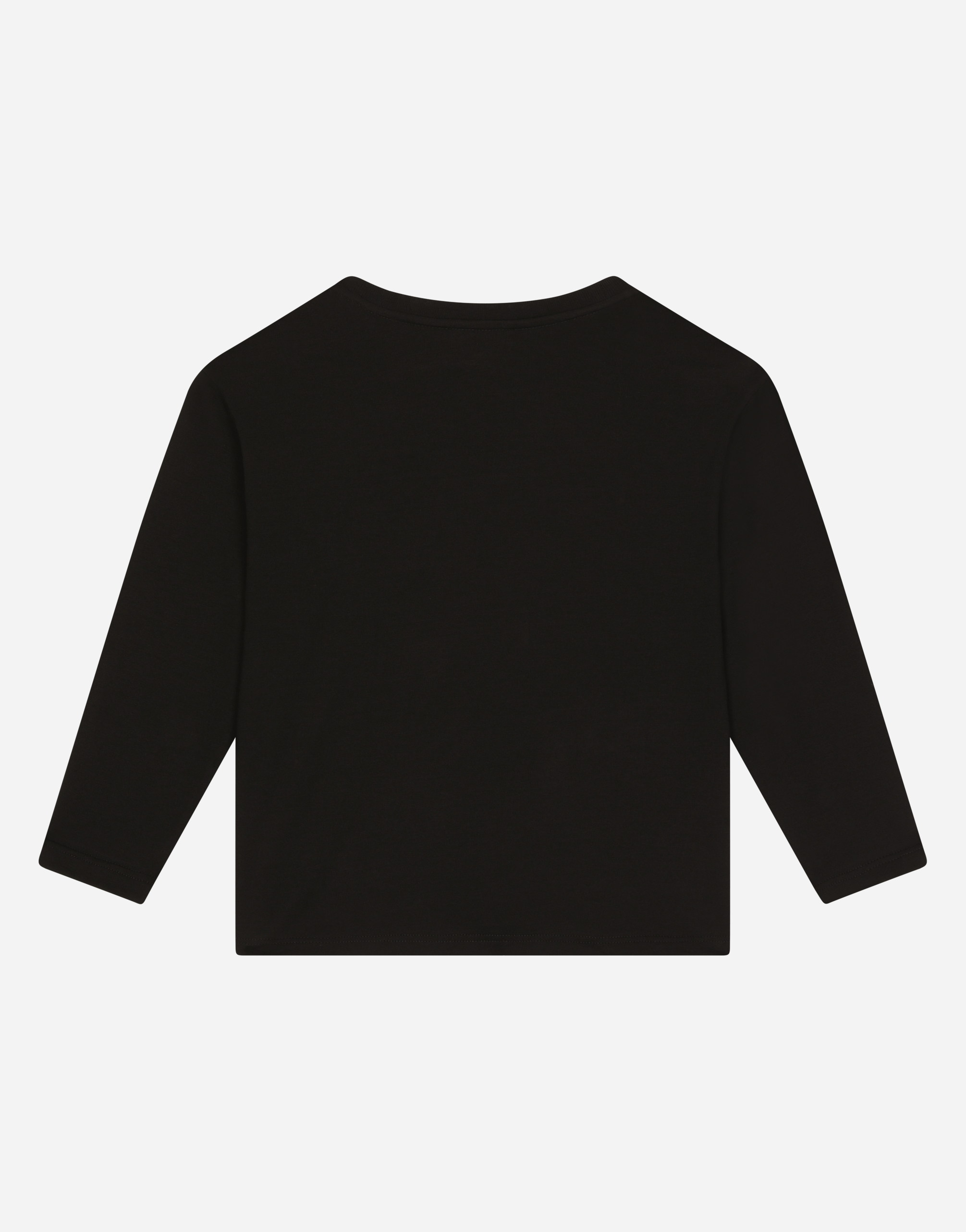 Shop Dolce & Gabbana Jersey T-shirt With Logo Print In Black