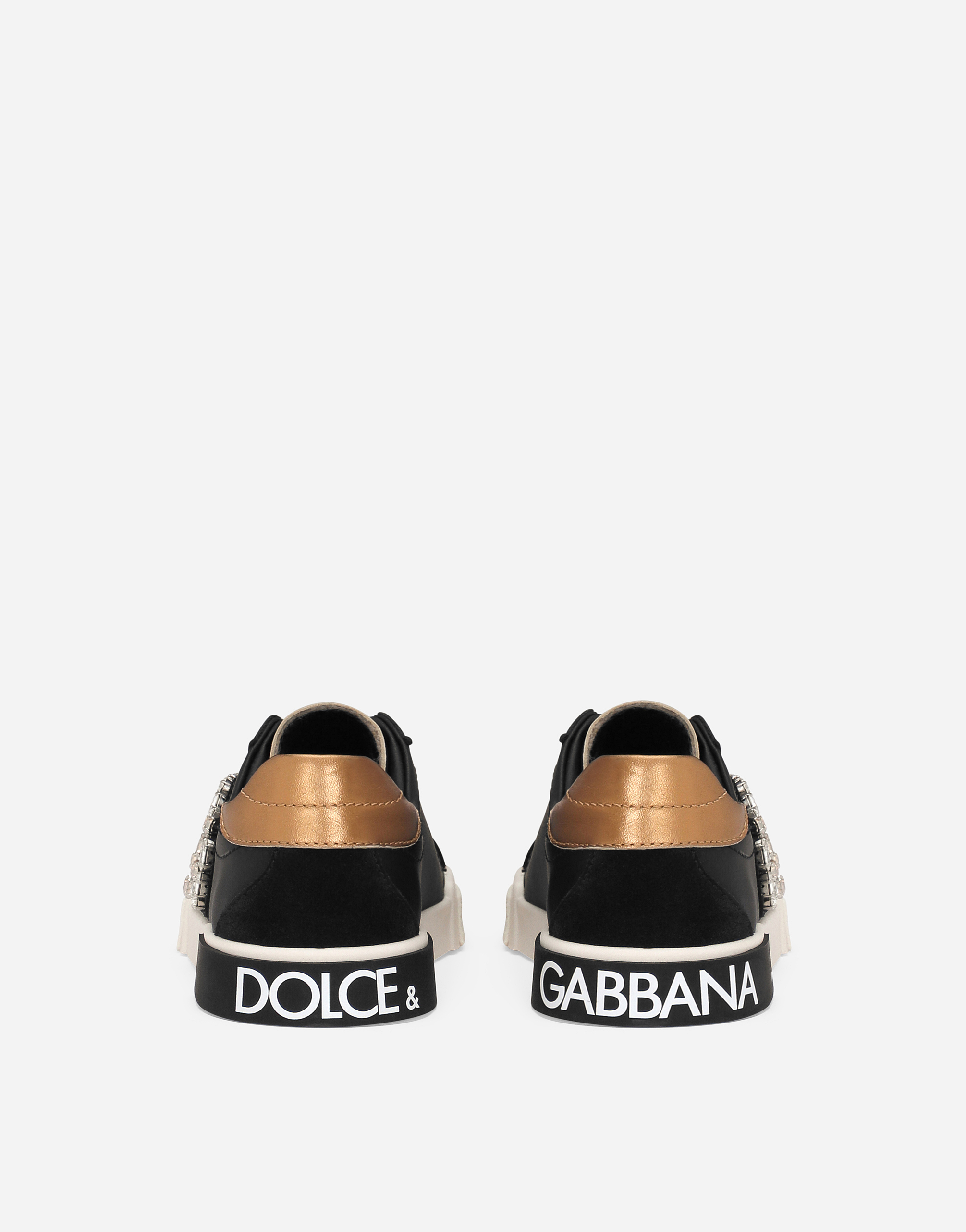  Dolce & Gabbana Dolce & Gabbana Calfskin Portofino Vintage Low-top Sneakers With Dg Logo - Woman Shoes (27-40) Multi-colored Leather 29 