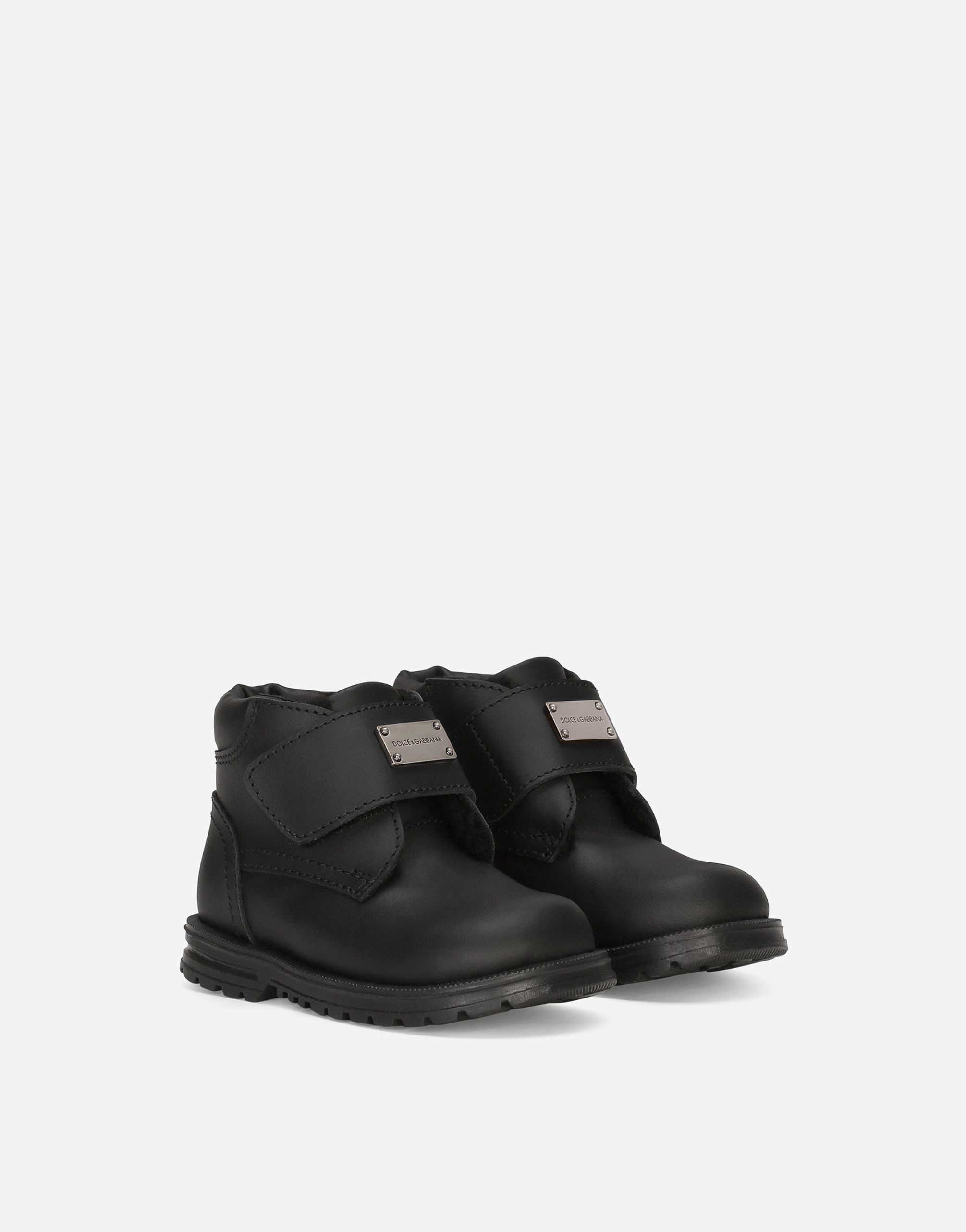 Shop Dolce & Gabbana Calfskin Ankle Boots In Black