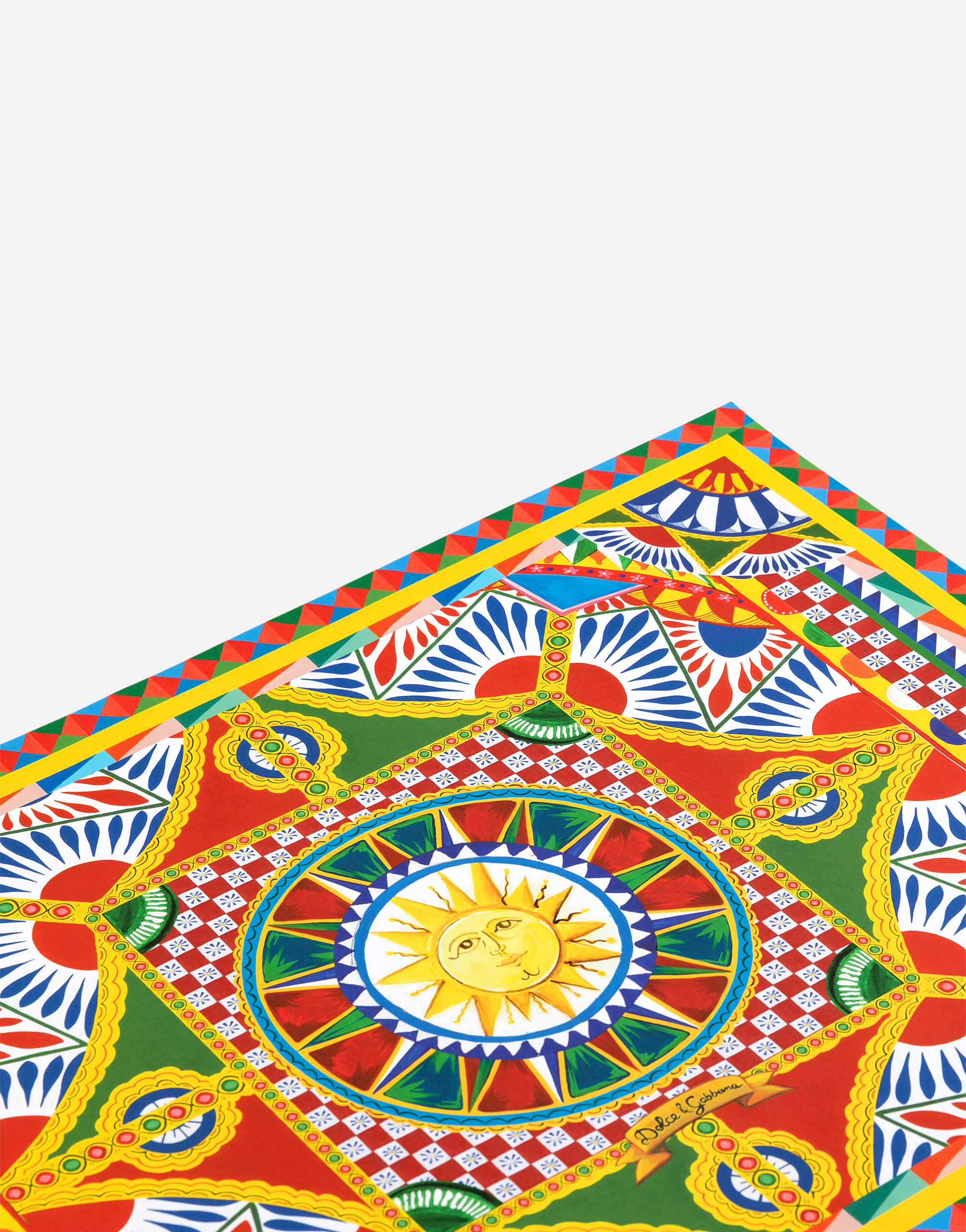 Shop Dolce & Gabbana Set Of 36 Paper Placemats In Multicolor