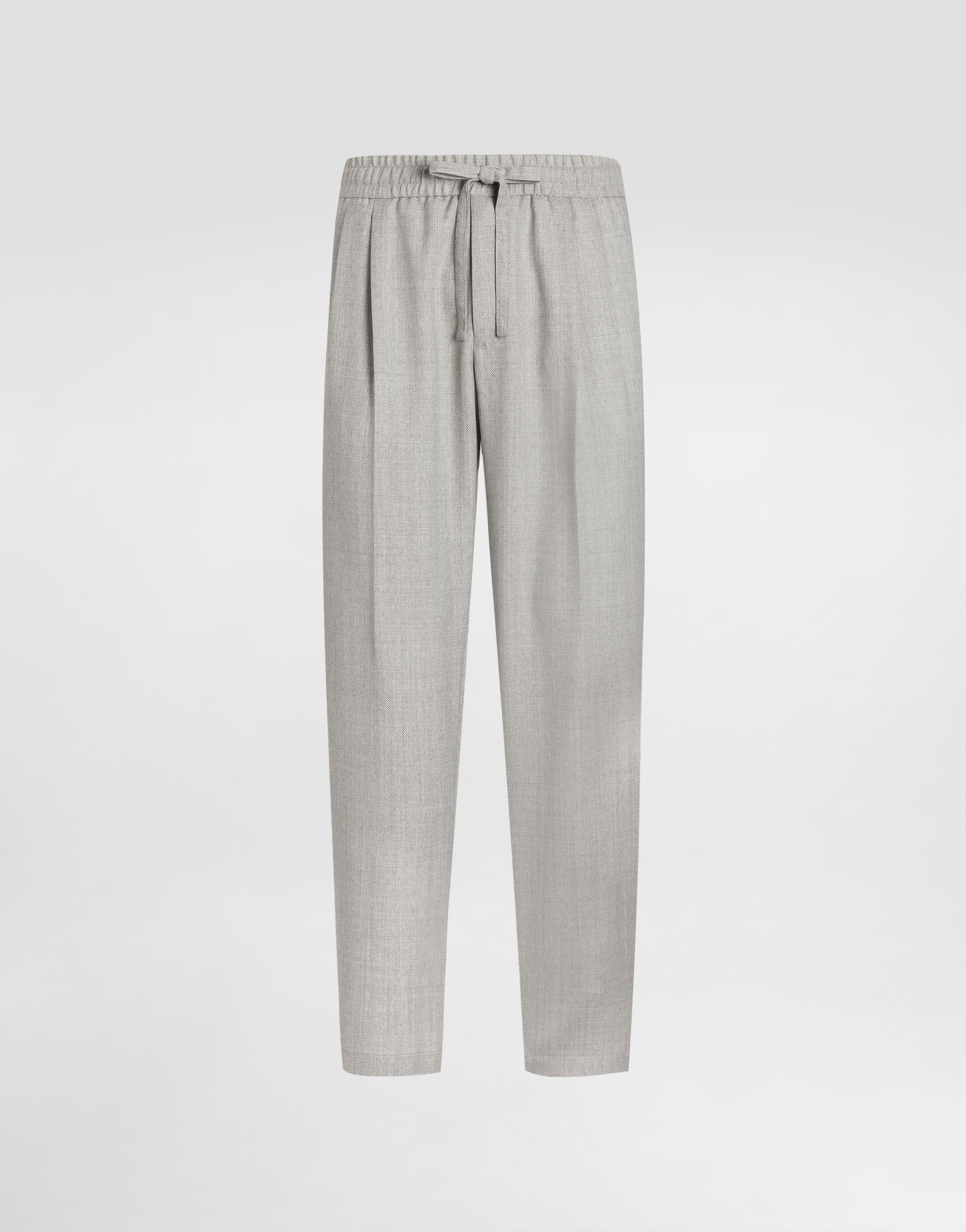 Garment-dyed wool joggers
