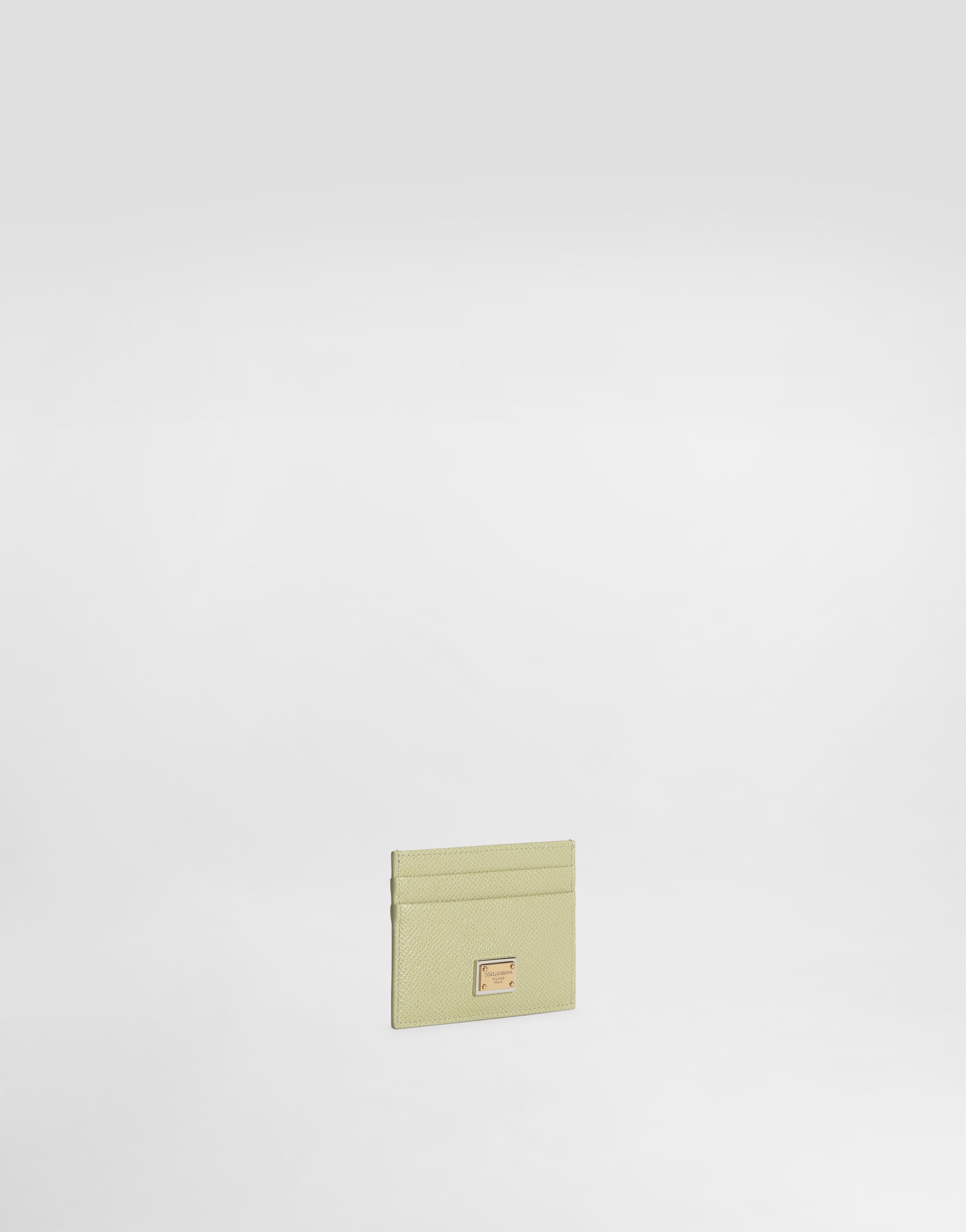  Dolce & Gabbana Dauphine Calfskin Card Holder - Frau Geldbörsen Und Kleinlederwaren Green Leder Onesize 