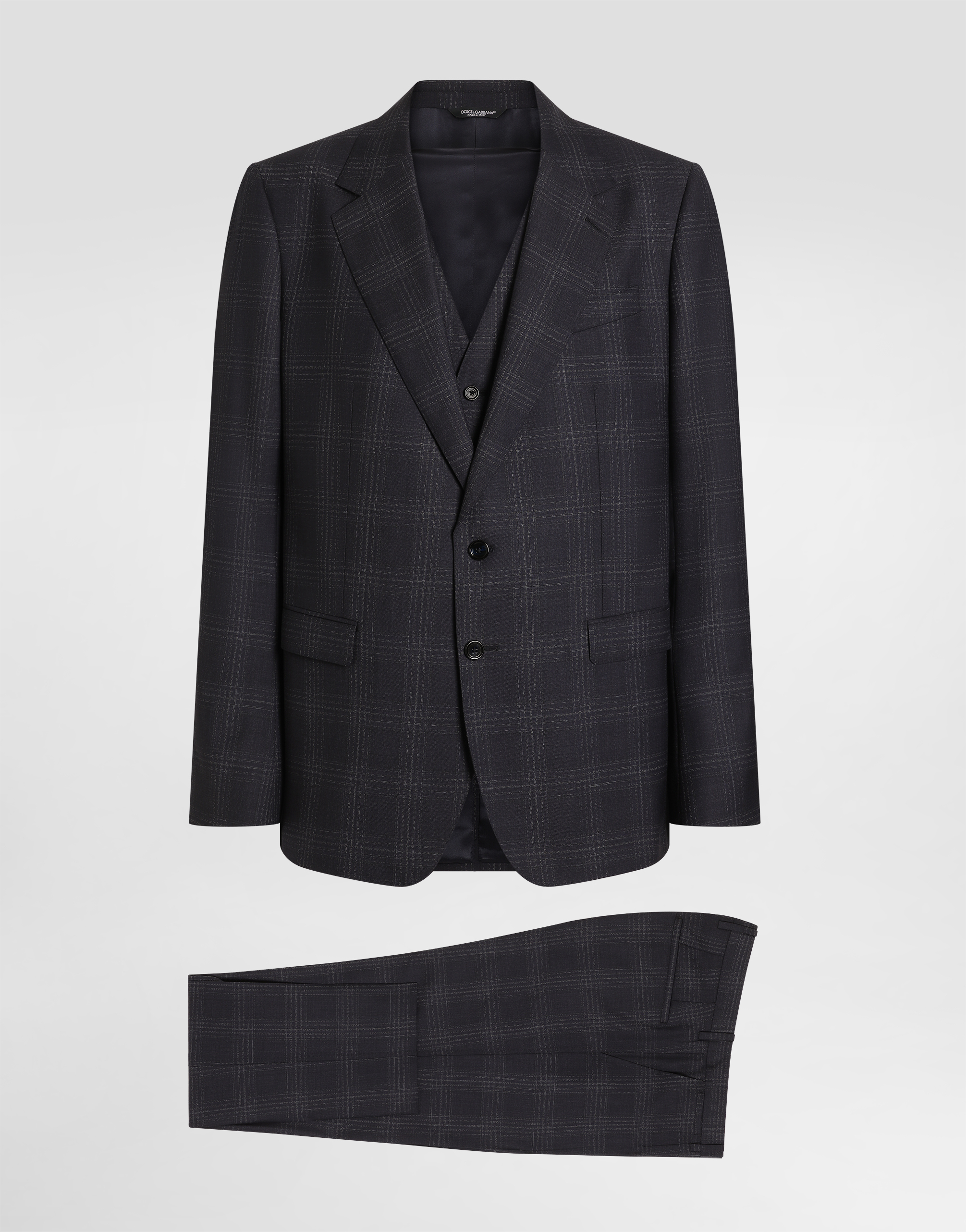 マルチカラーのメンズ Single-breasted martini light checked wool
