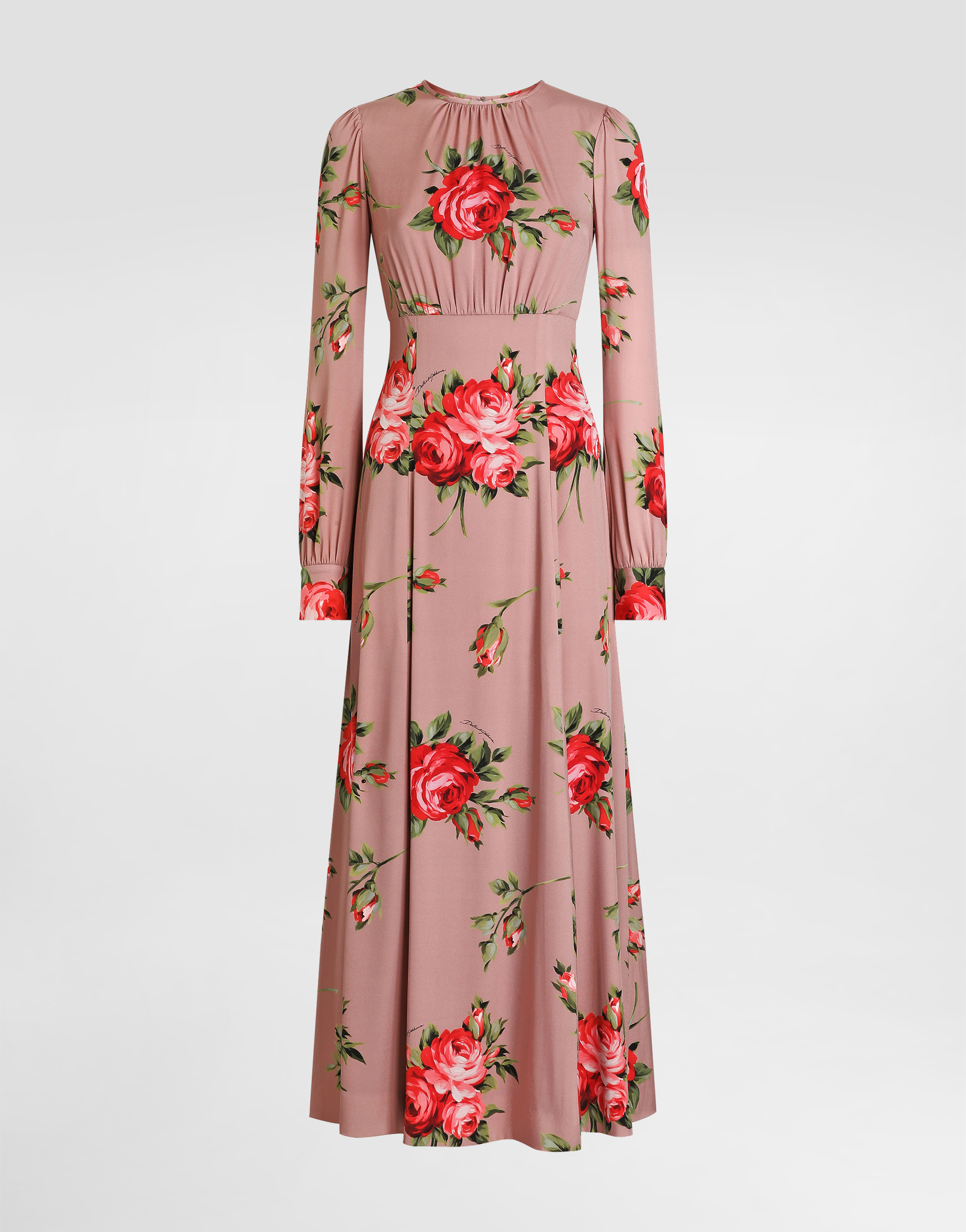Multicolorのウィメンズ Rose bouquet-print charmeuse long dress