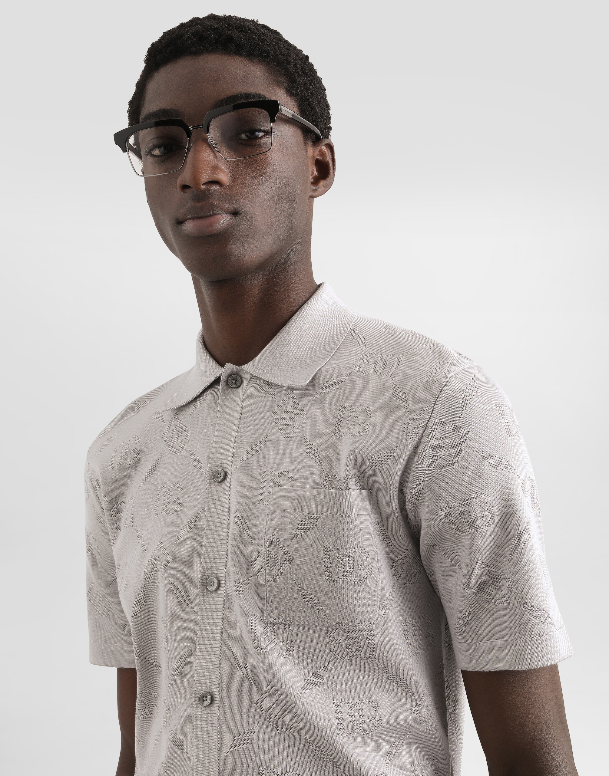Dolce & Gabbana Silk Shirt With Dg Openwork