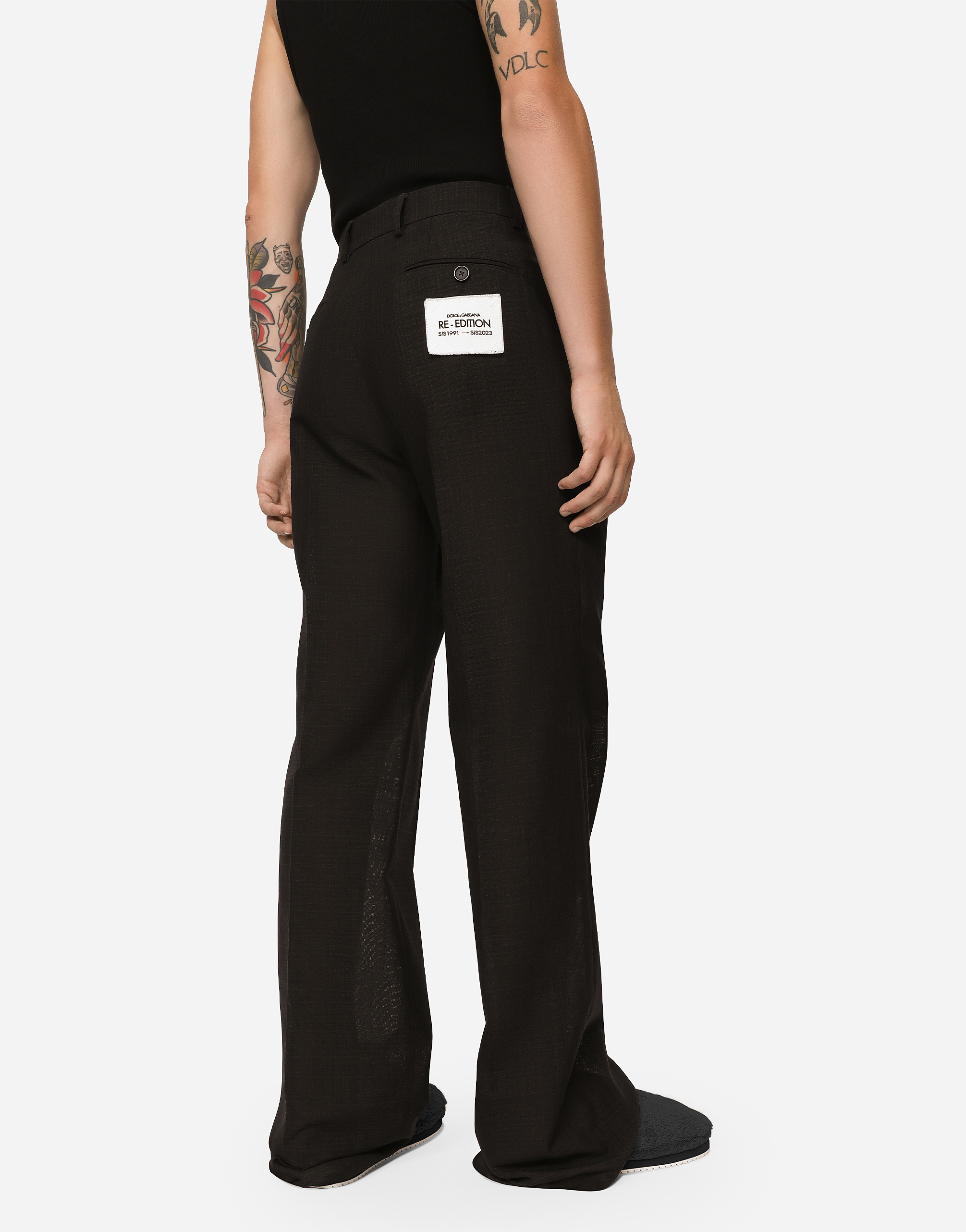 DOLCE & GABBANA TAILORED STRAIGHT-LEG PANTS IN TECHNICAL COTTON