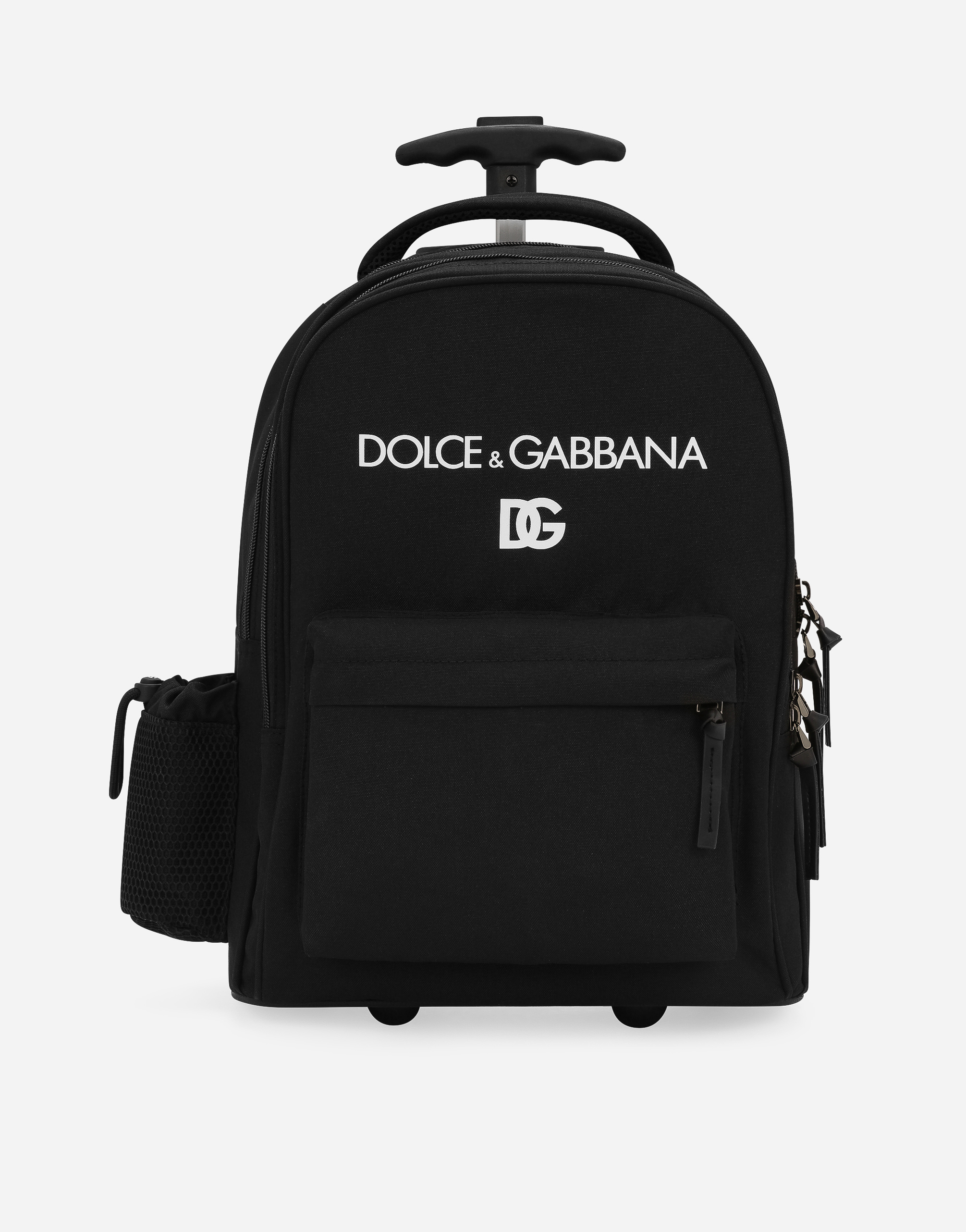 Dolce & Gabbana Kids' Nylon Trolley Backpack In ブラック