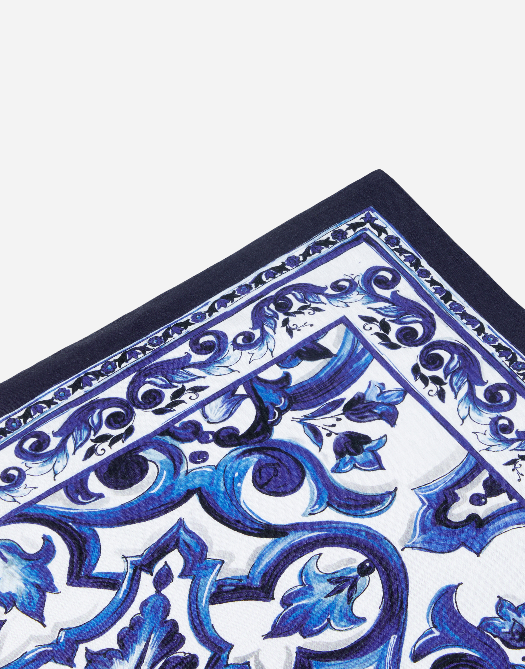 Dolce & Gabbana Dolce&gabbana Blu Meditteraneo Linen Placemat & Napkin Set In Multicolor