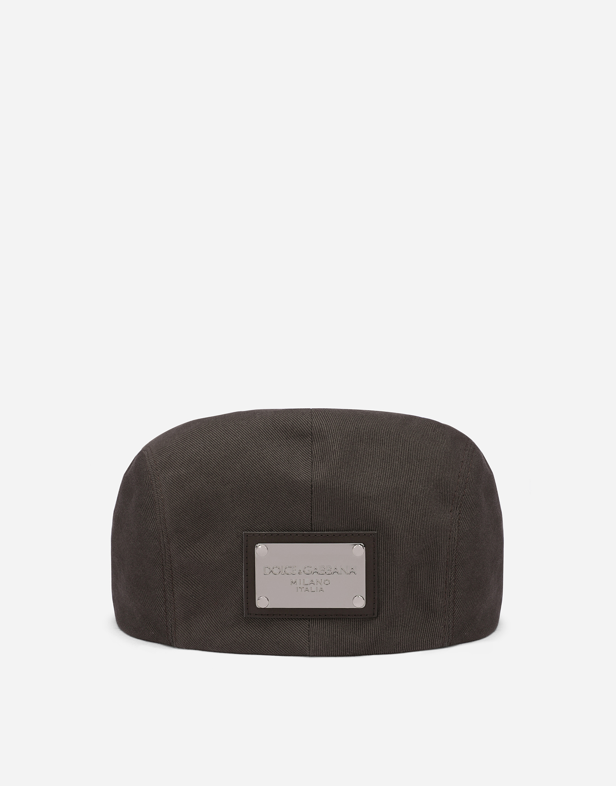 DOLCE & GABBANA COTTON TWILL FLAT CAP