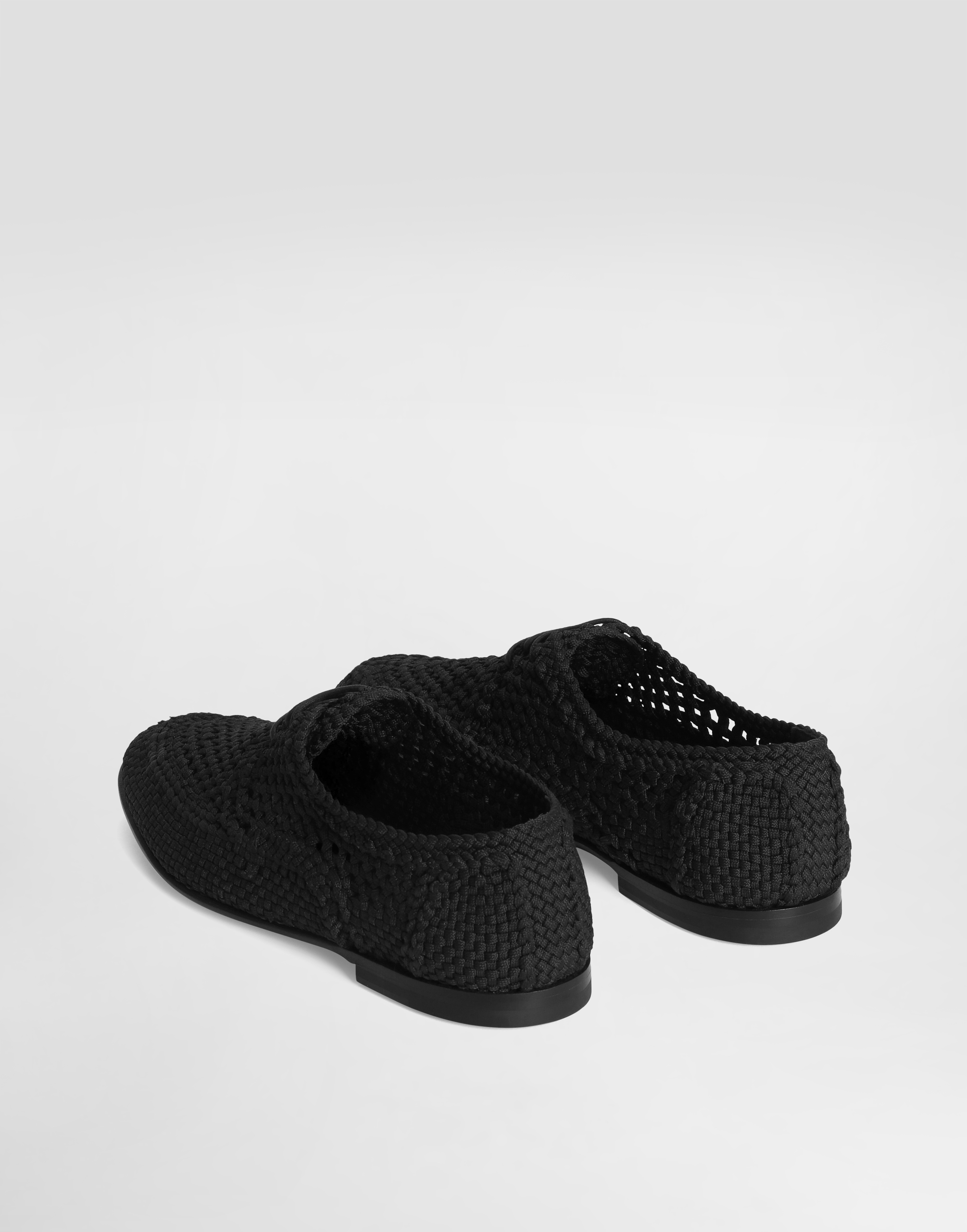 Dolce & Gabbana Men Black Woven Dress Shoes, 8 Luxury Lace Ups & Dress Shoes For Men Darveys In Black