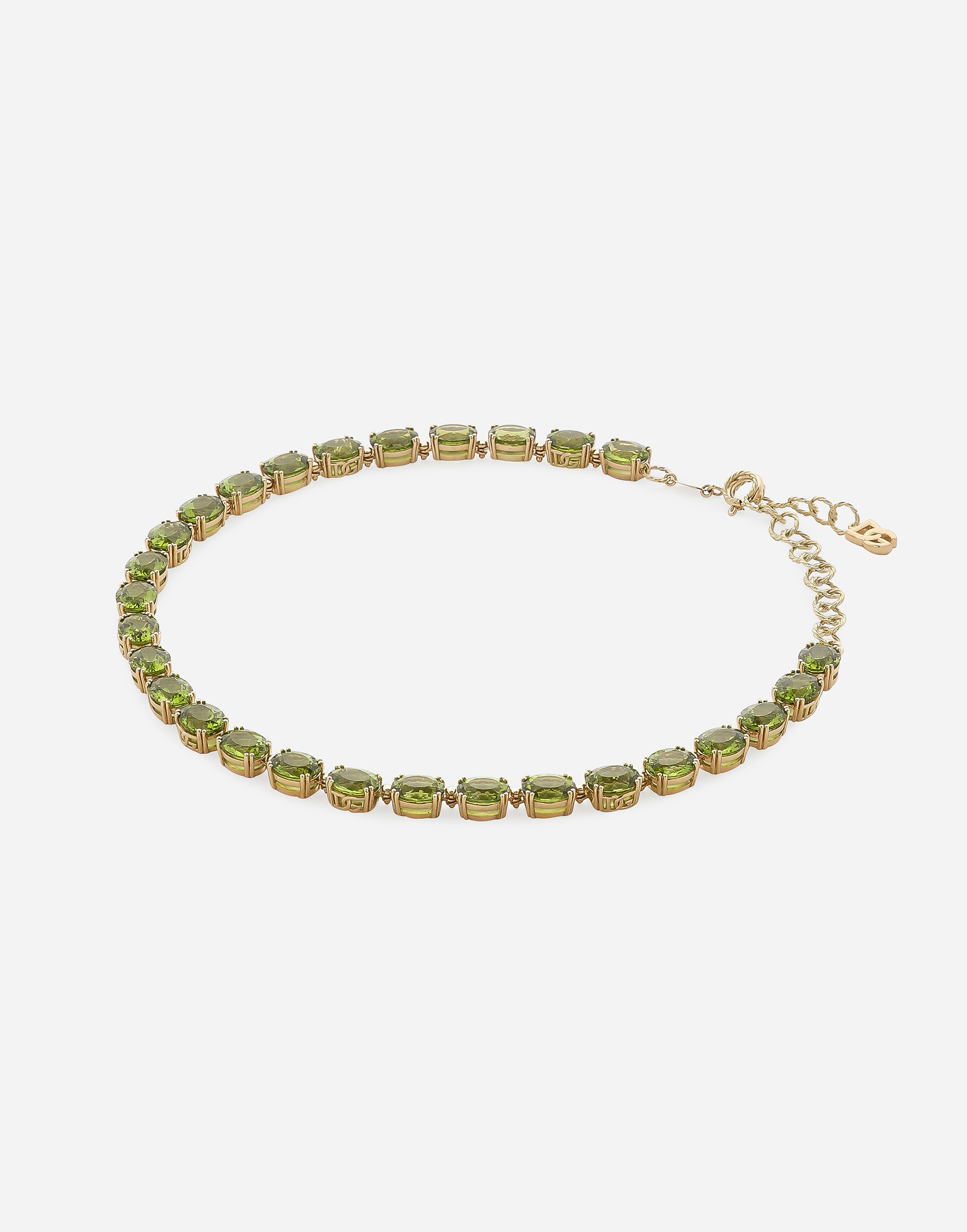 Shop Dolce & Gabbana Anna Necklace La Yellow Gold 18kt And Peridots In ゴールド