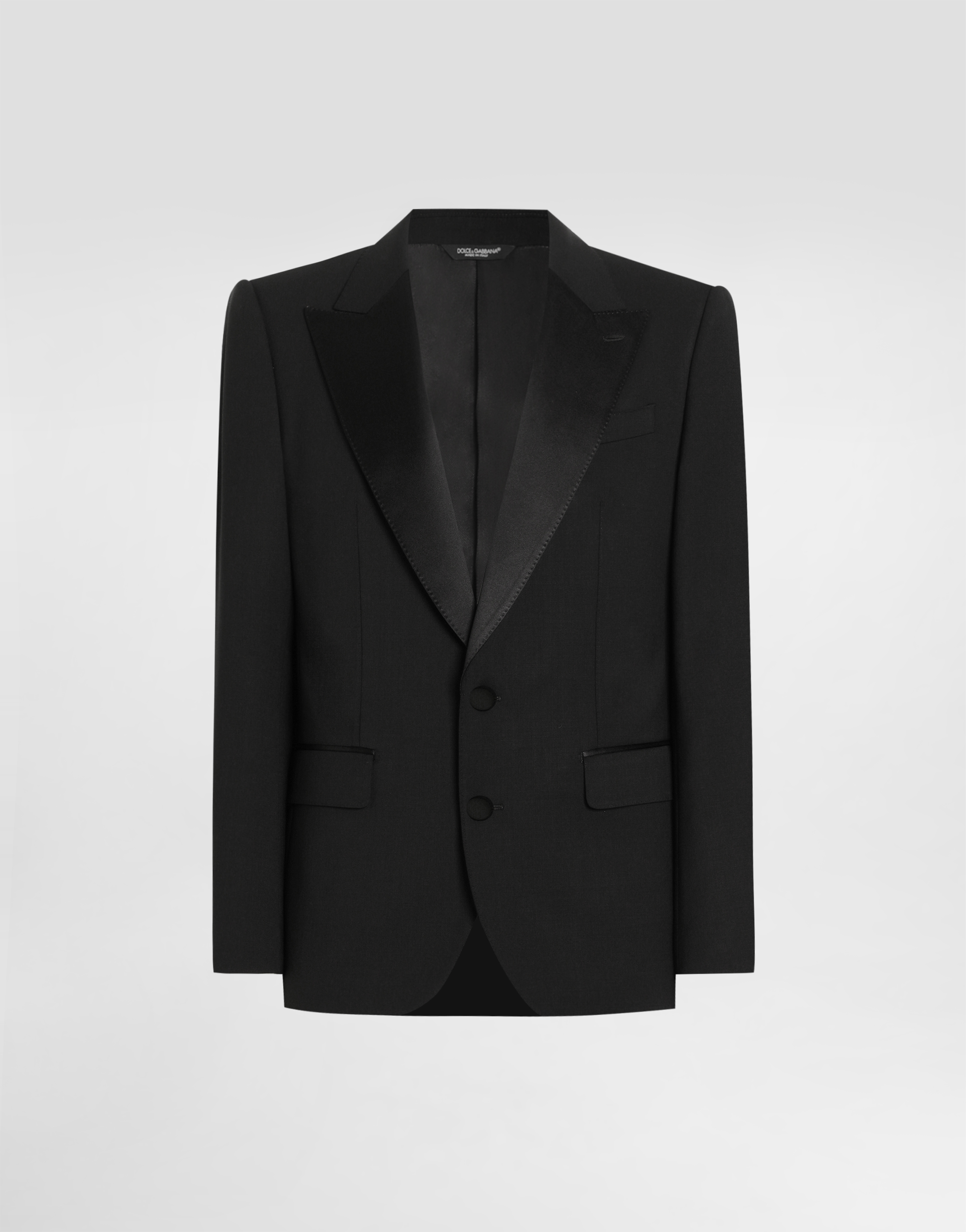Single-breasted sicilia wool jacket in Black for Men | Dolce&Gabbana®