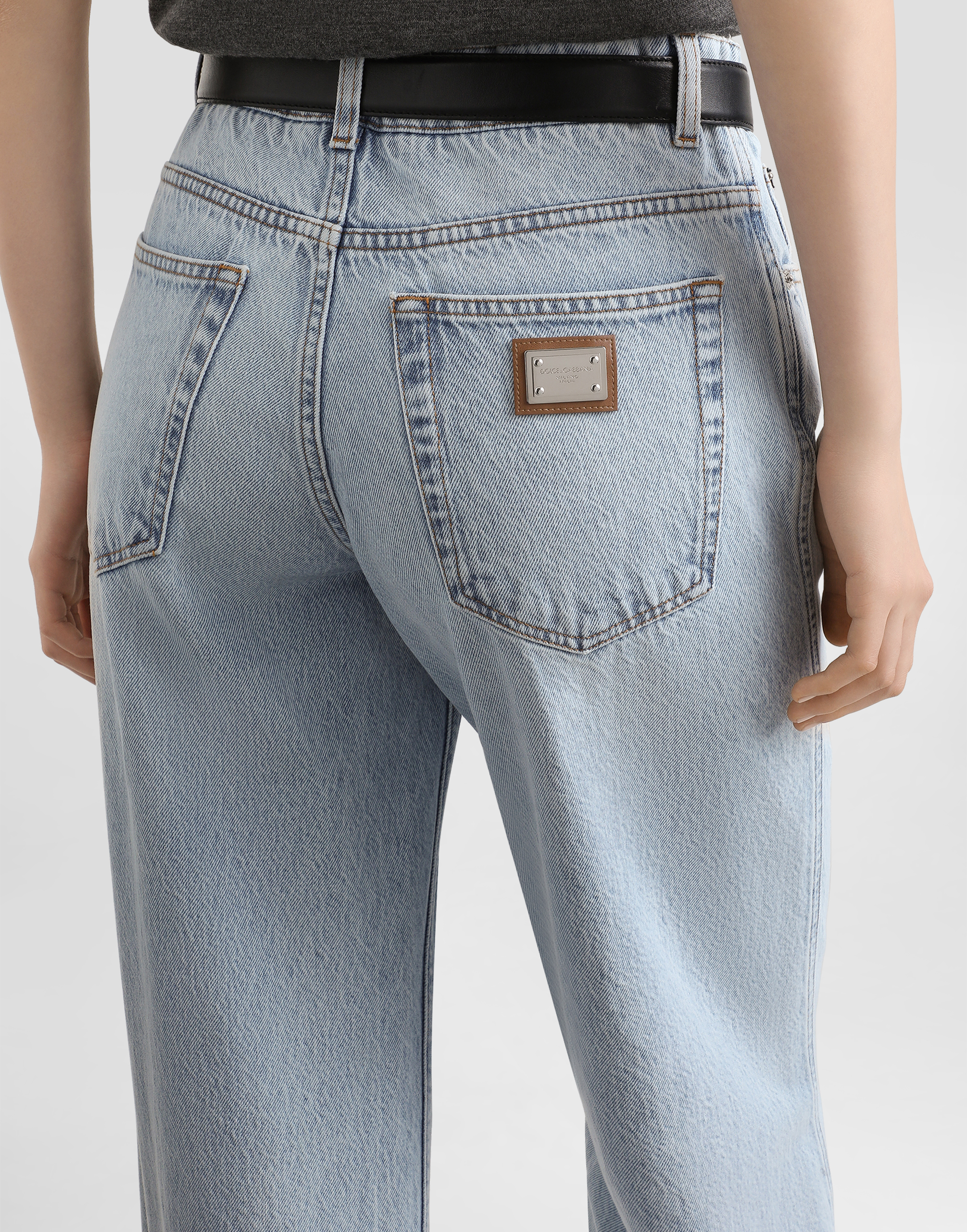Dolce & Gabbana 5-pocket Denim Trousers In Multi