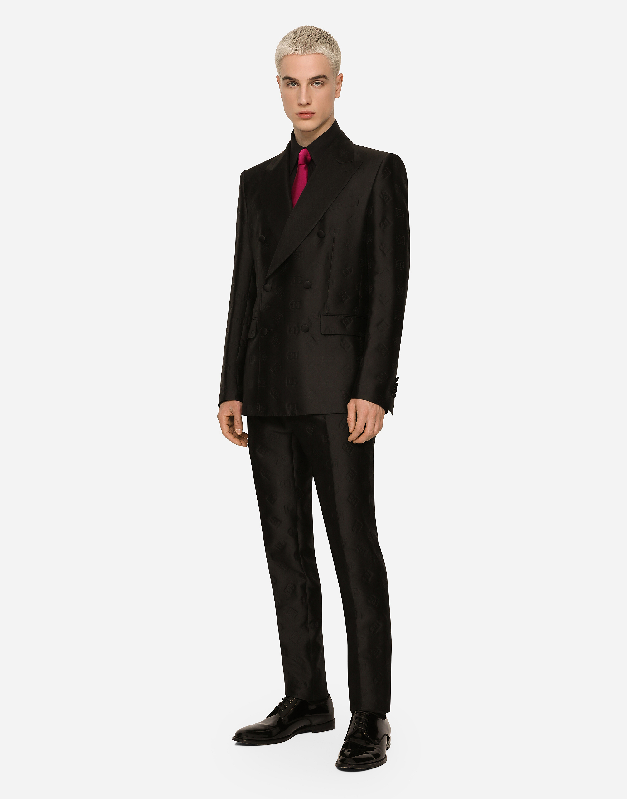 Dolce & Gabbana Sicilia Double-breasted Tuxedo Jacket In Black