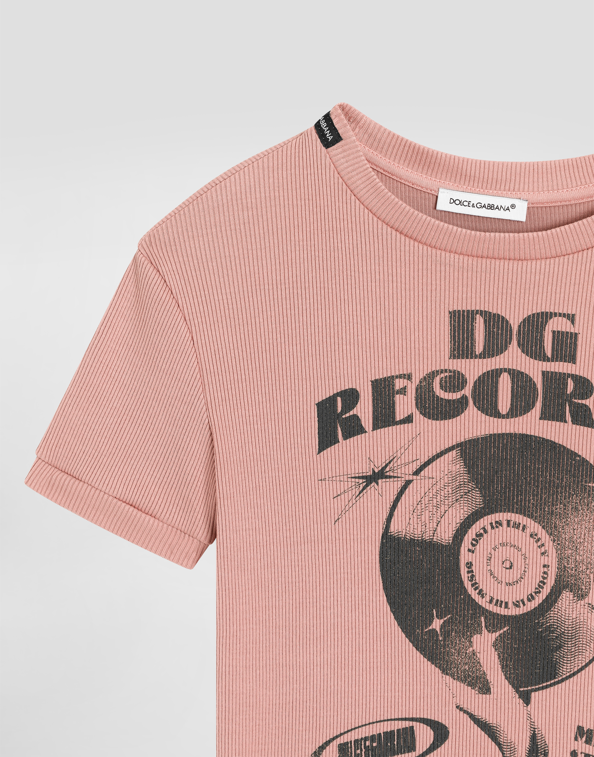 Dolce & Gabbana Cotton T-shirt With Print In Pink
