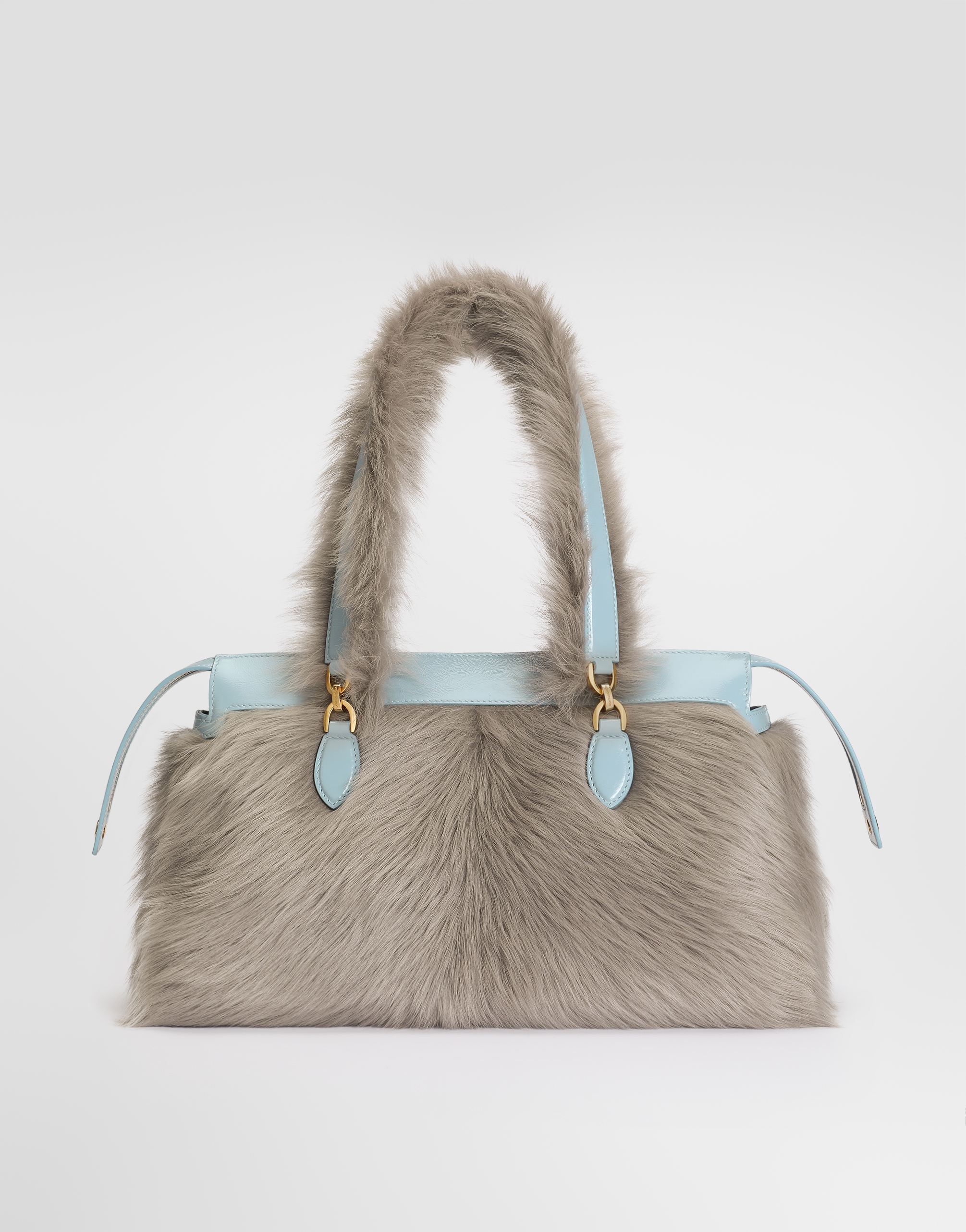  Dolce & Gabbana Vittoria Shoulder Bag In Shearling And Calfskin - Femme Sacs à épaule Et à Bandoulière Multicolor Onesize 