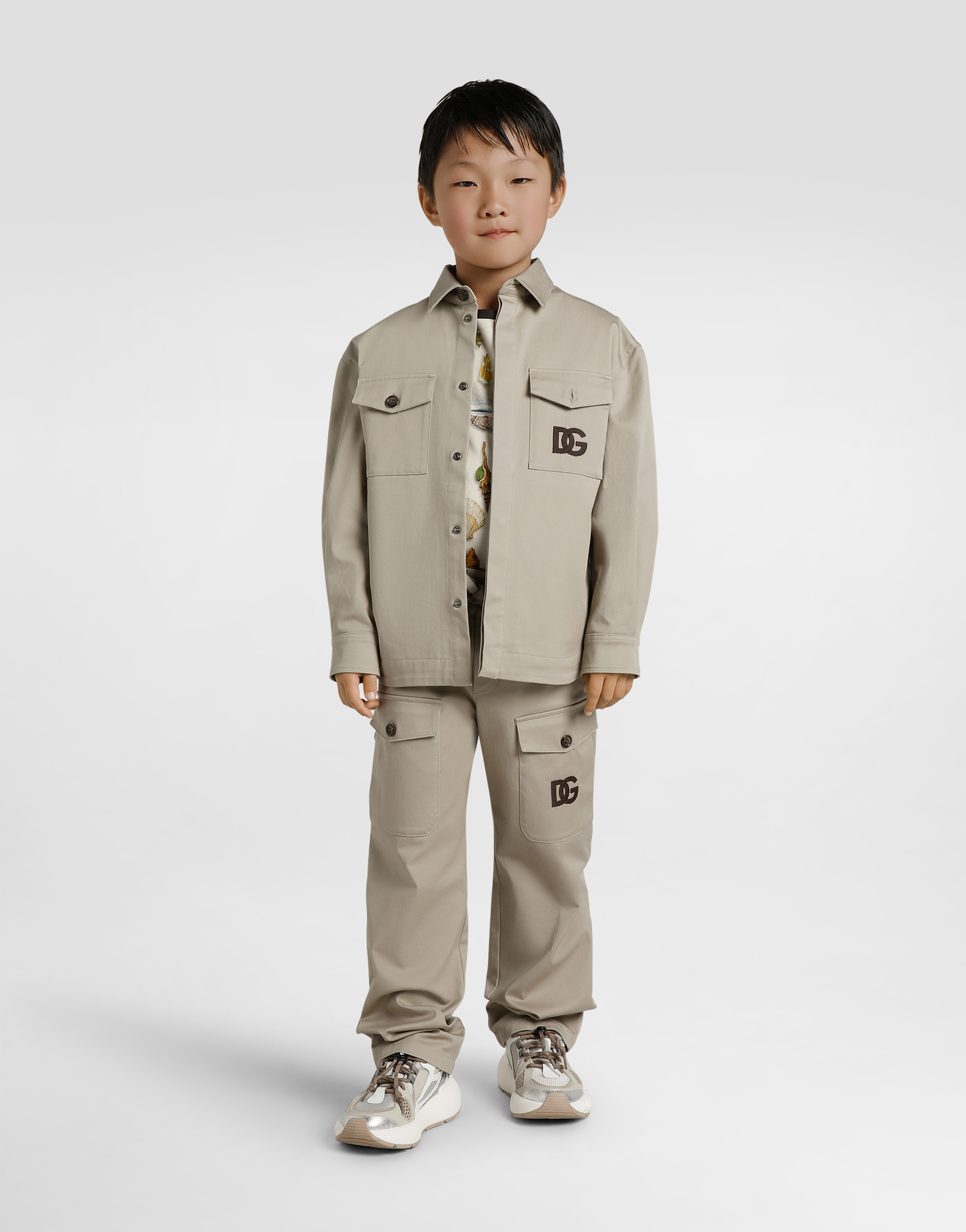 Stretch gabardine shirt