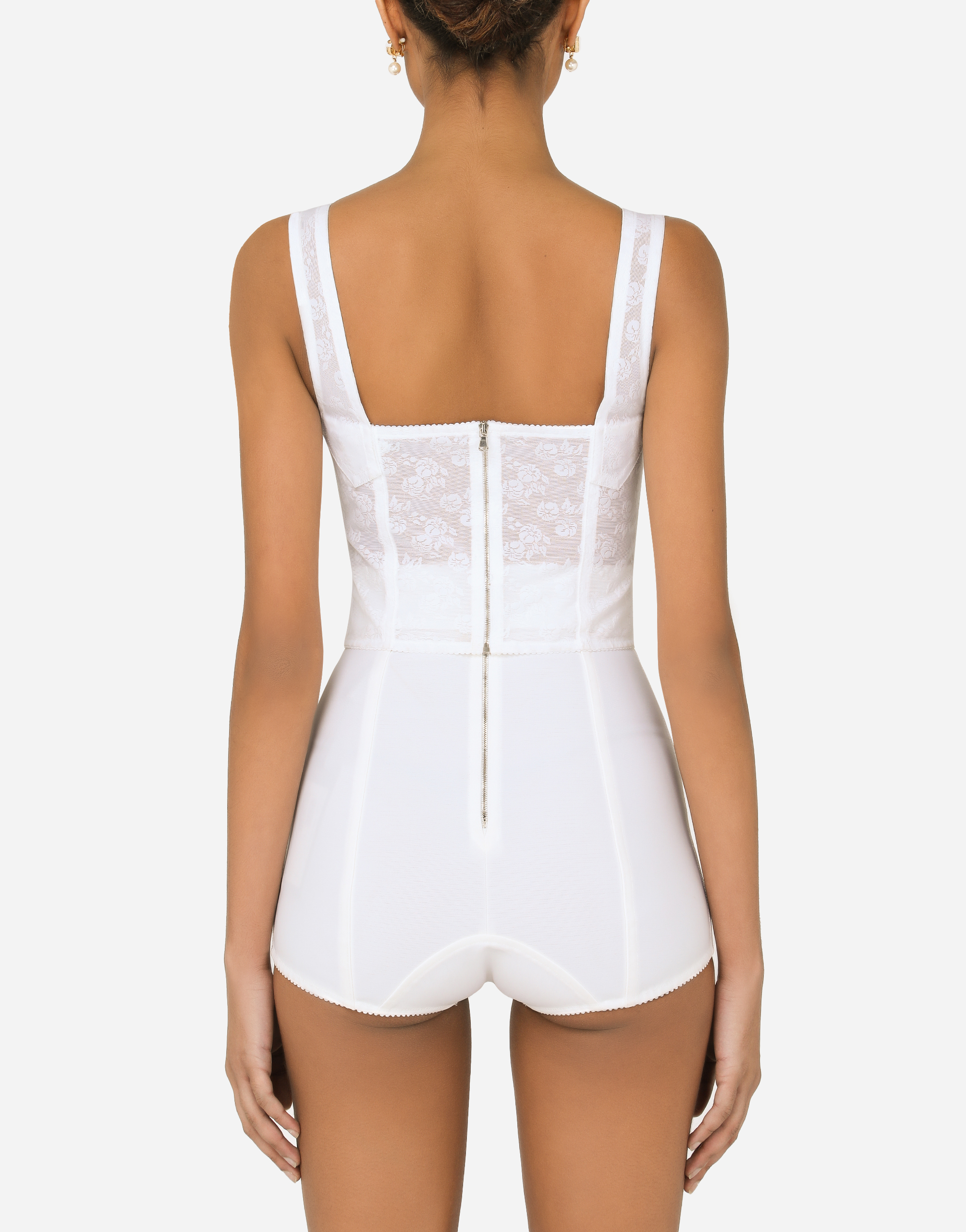 Shop Dolce & Gabbana Corset Top In White