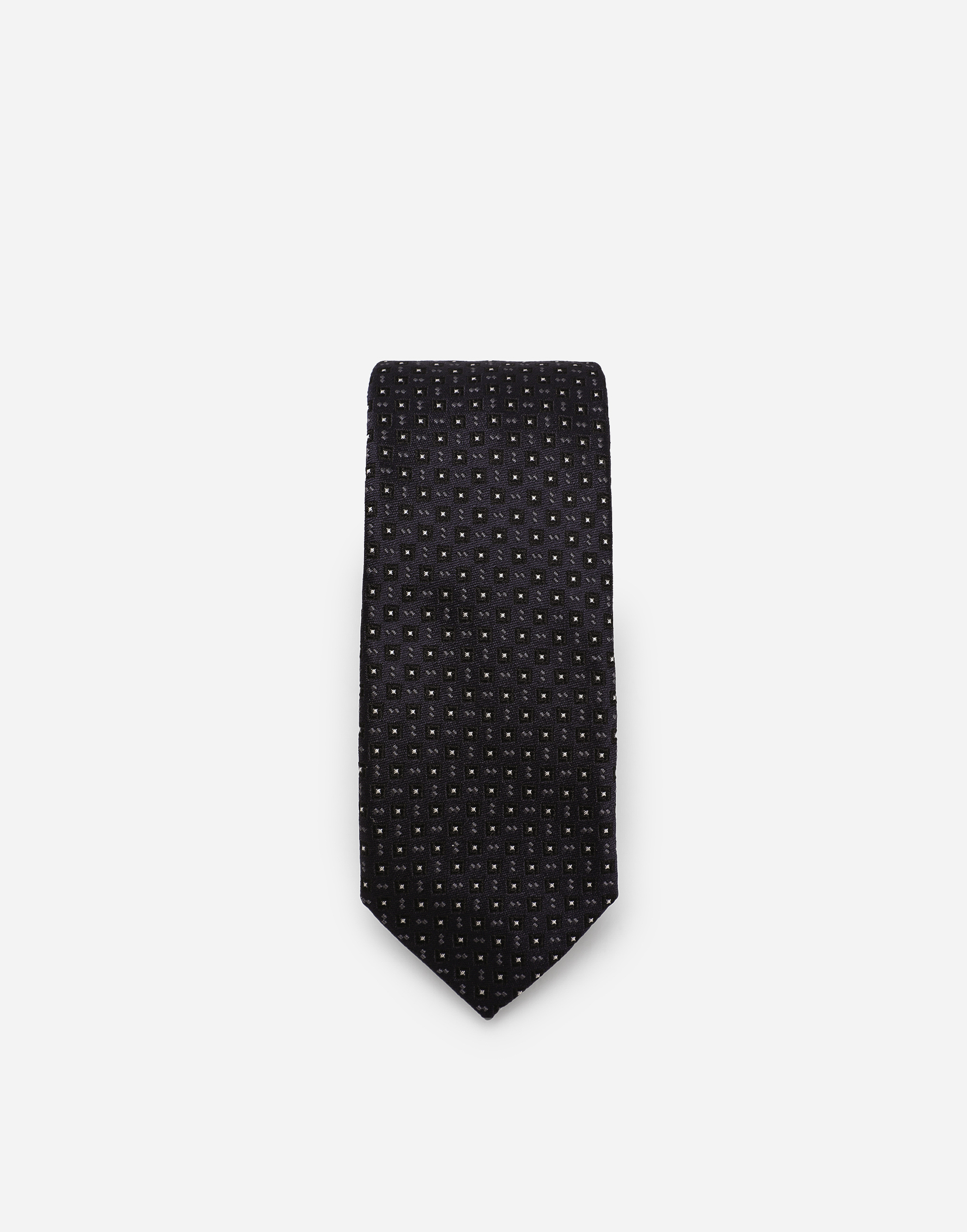 Dolce & Gabbana Patterned-jacquard Silk Tie In Blue