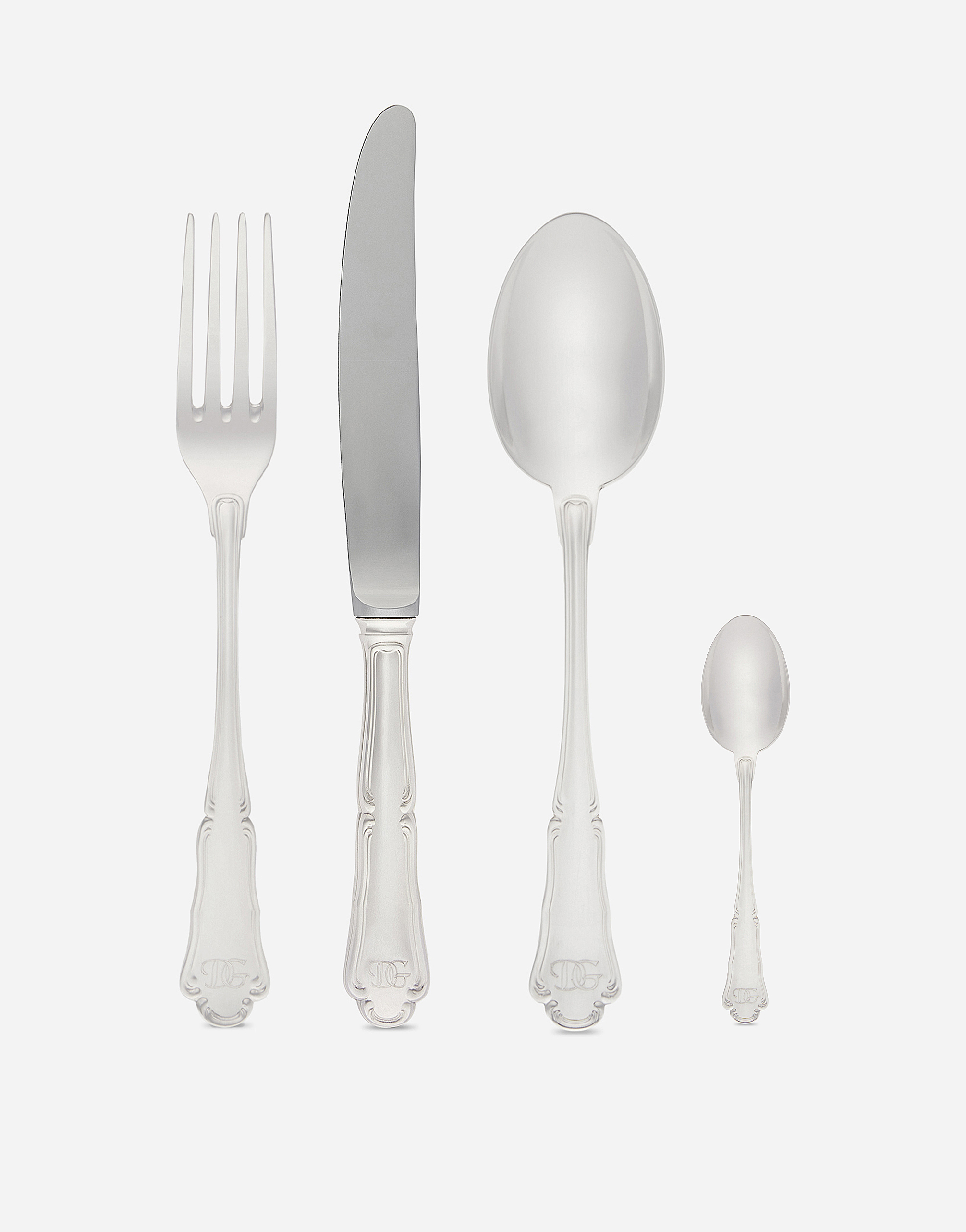 Dolce & Gabbana 4-piece German Silver Flatware Set In Multicolor