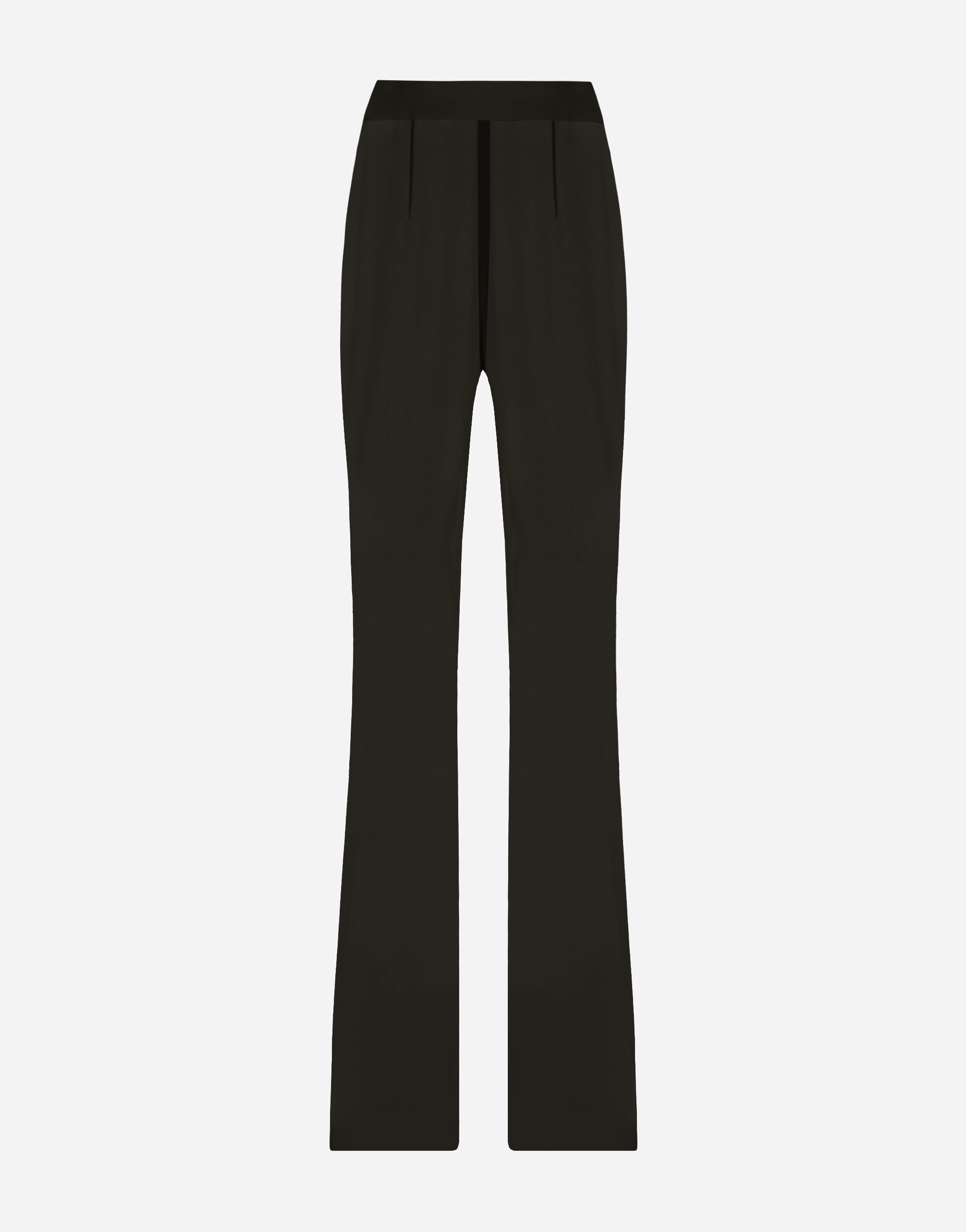 DOLCE & GABBANA HIGH-WAISTED FLARED CHIFFON PANTS